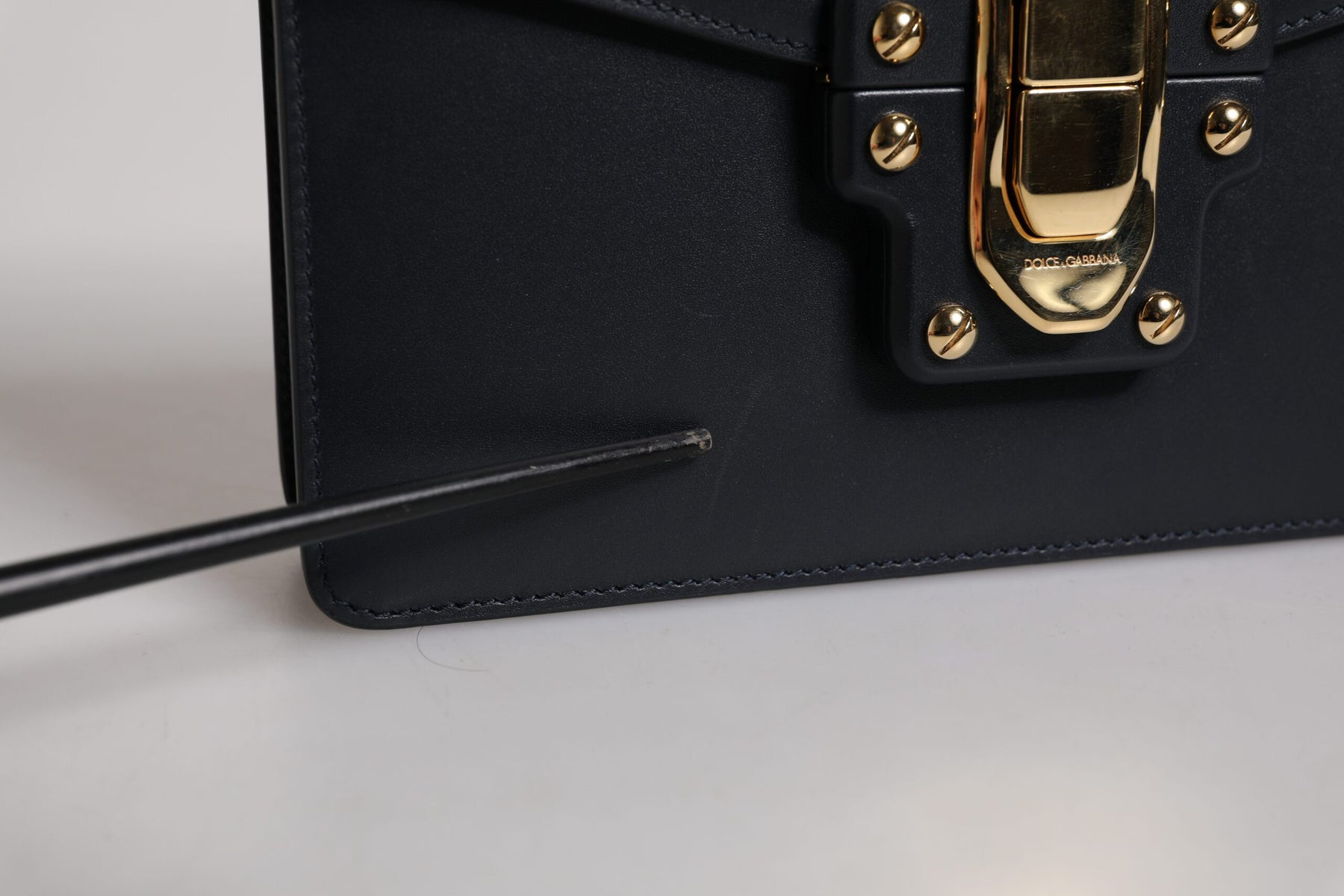 Dolce & Gabbana Black Calfskin Leather Shoulder Strap Bag | Regal Royce