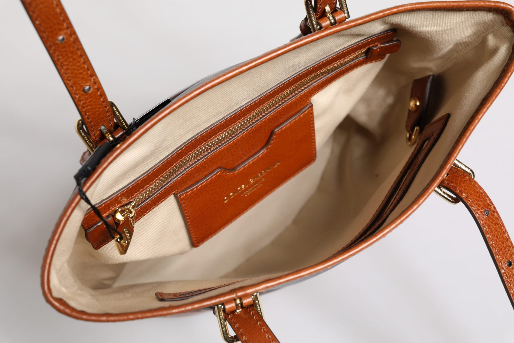 Dolce & Gabbana Brown Leopard Leather Shoulder Strap Tote Bag | Regal Royce