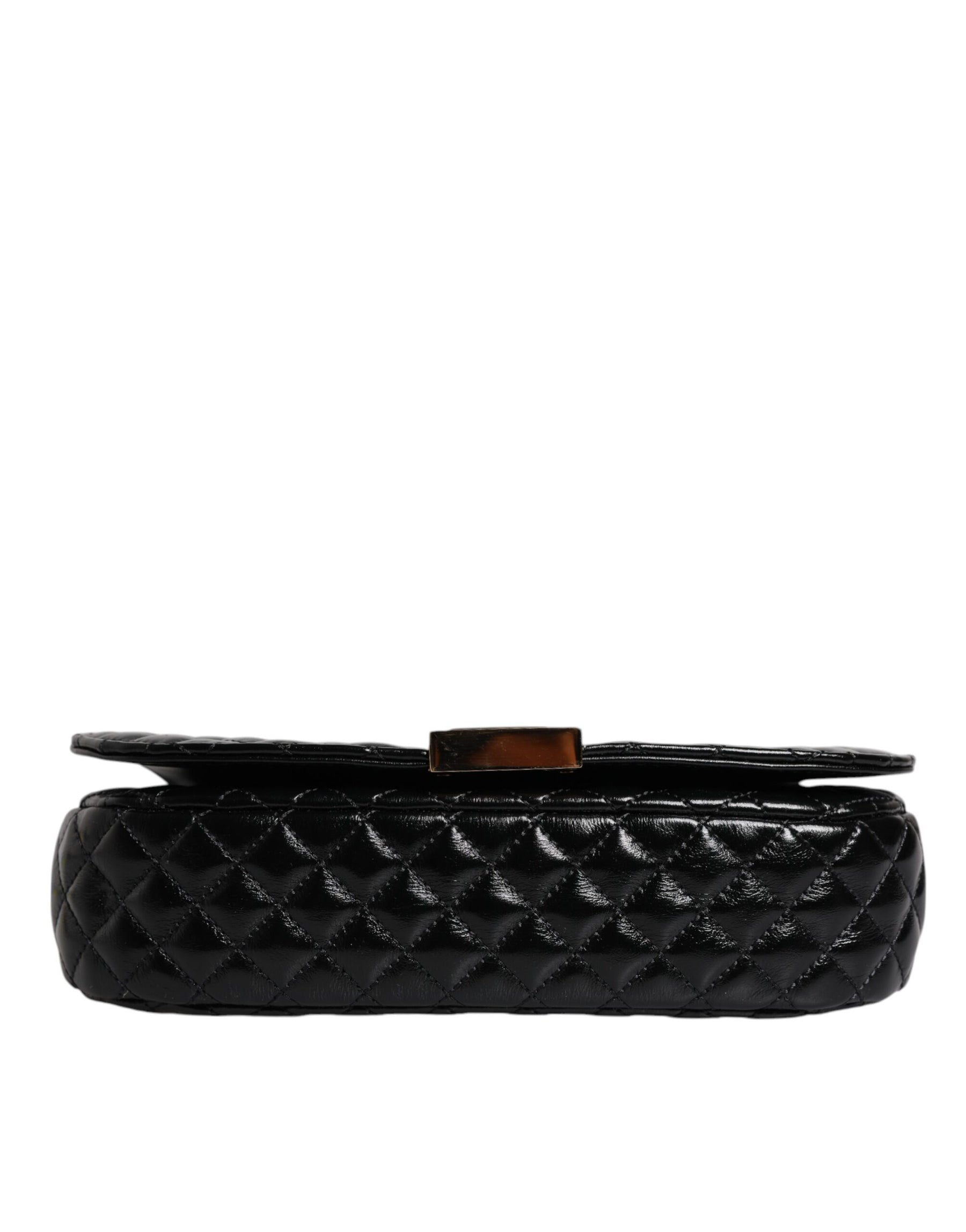 Versace Black Calf Leather Quilted Shoulder Strap Bag | Regal Royce