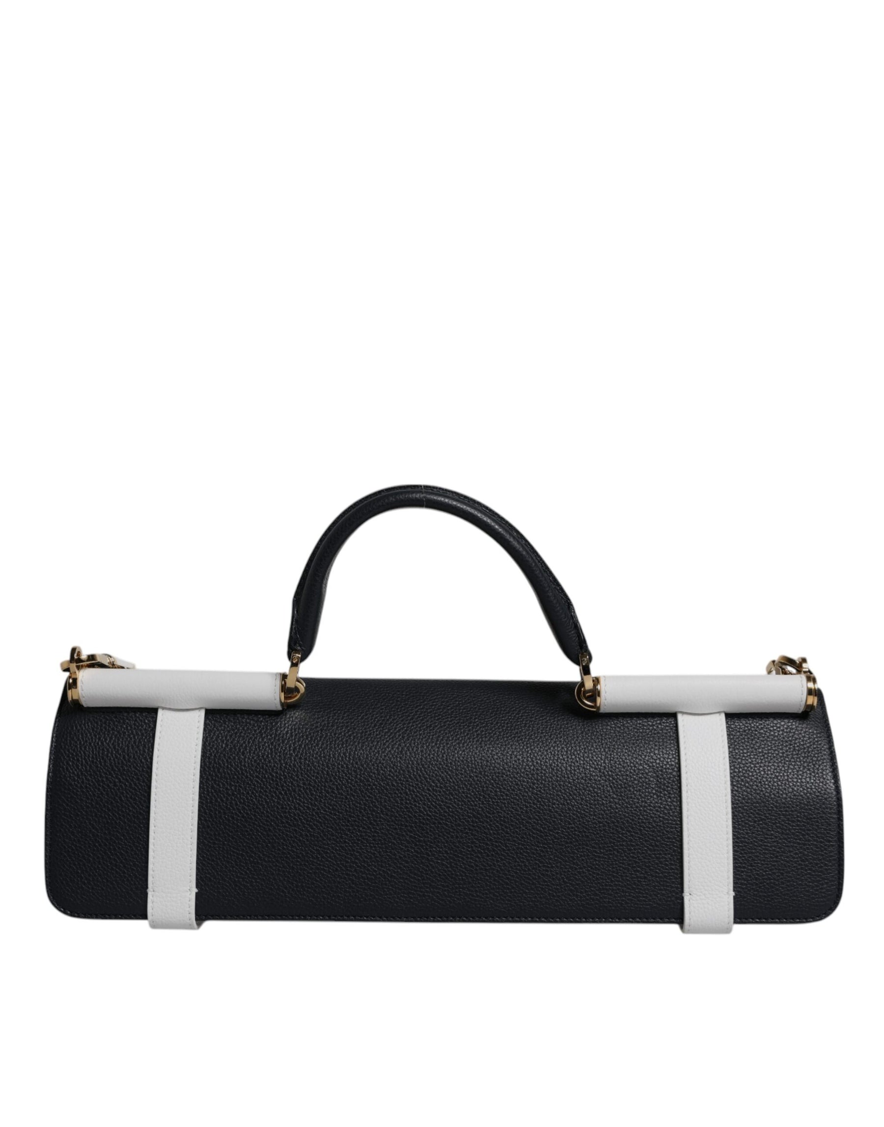 Dolce & Gabbana Blue White Calfskin Leather Crossbody Shoulder Bag | Regal Royce