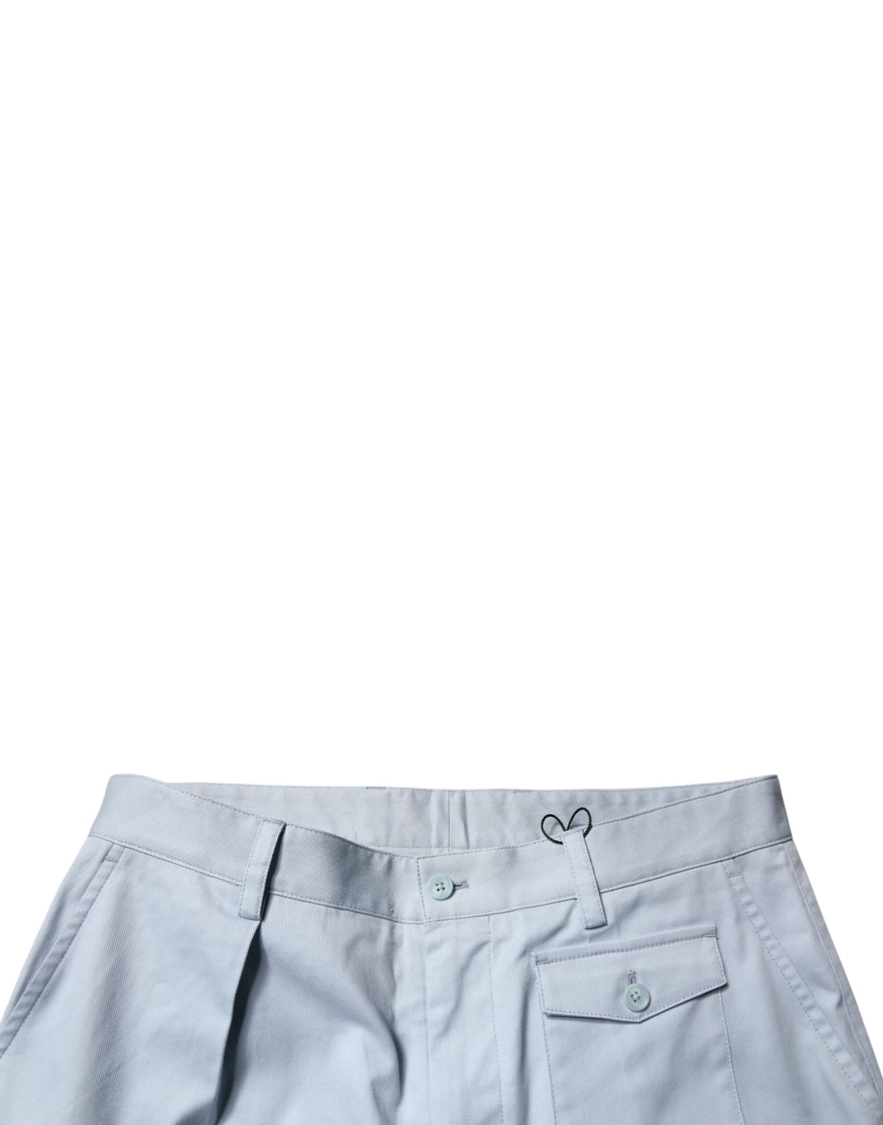 Dolce & Gabbana Light Blue Cotton Cargo Tapered Pants | Regal Royce