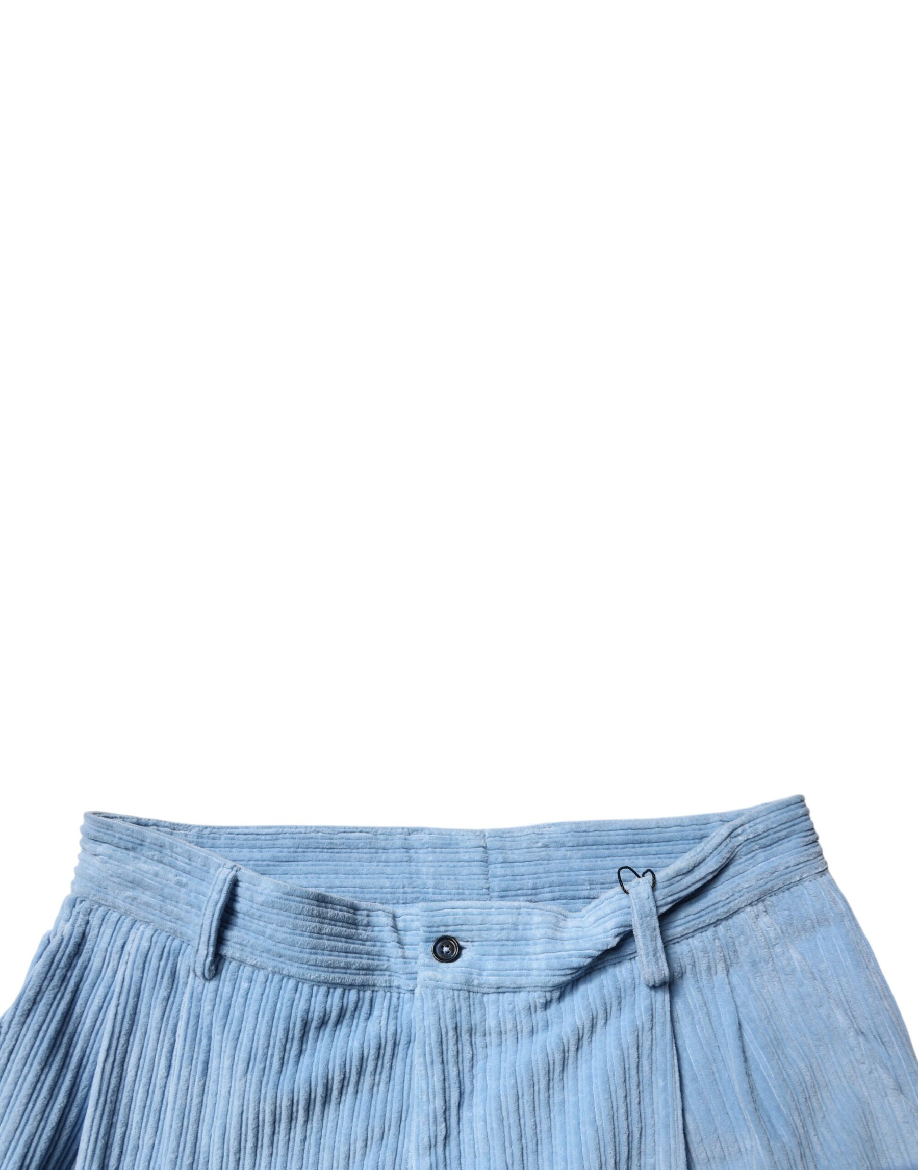 Dolce & Gabbana Light Blue Corduroy Cotton Skinny Denim Jeans | Regal Royce