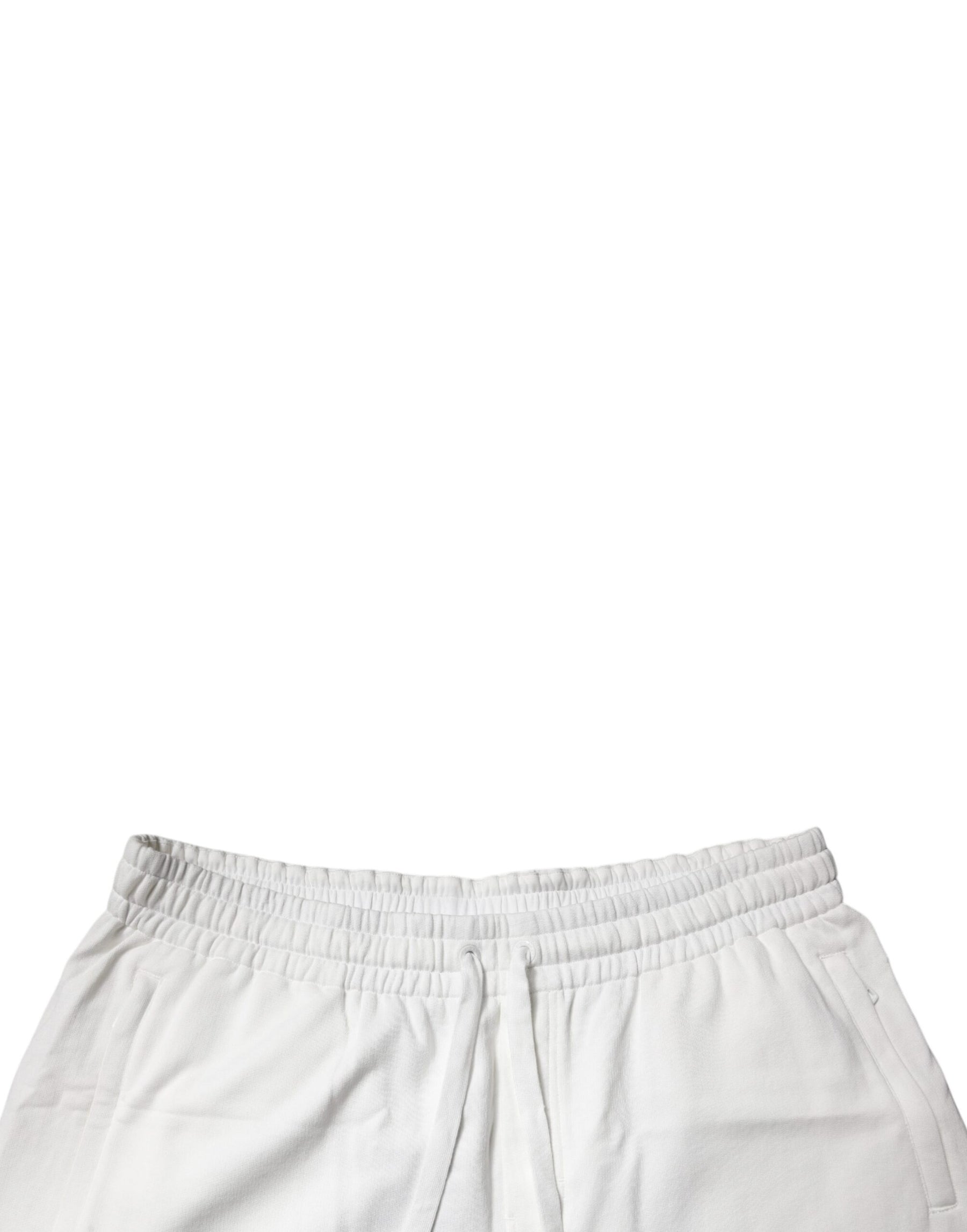 Dolce & Gabbana White Cotton Sweatshorts Men Bermuda Shorts | Regal Royce