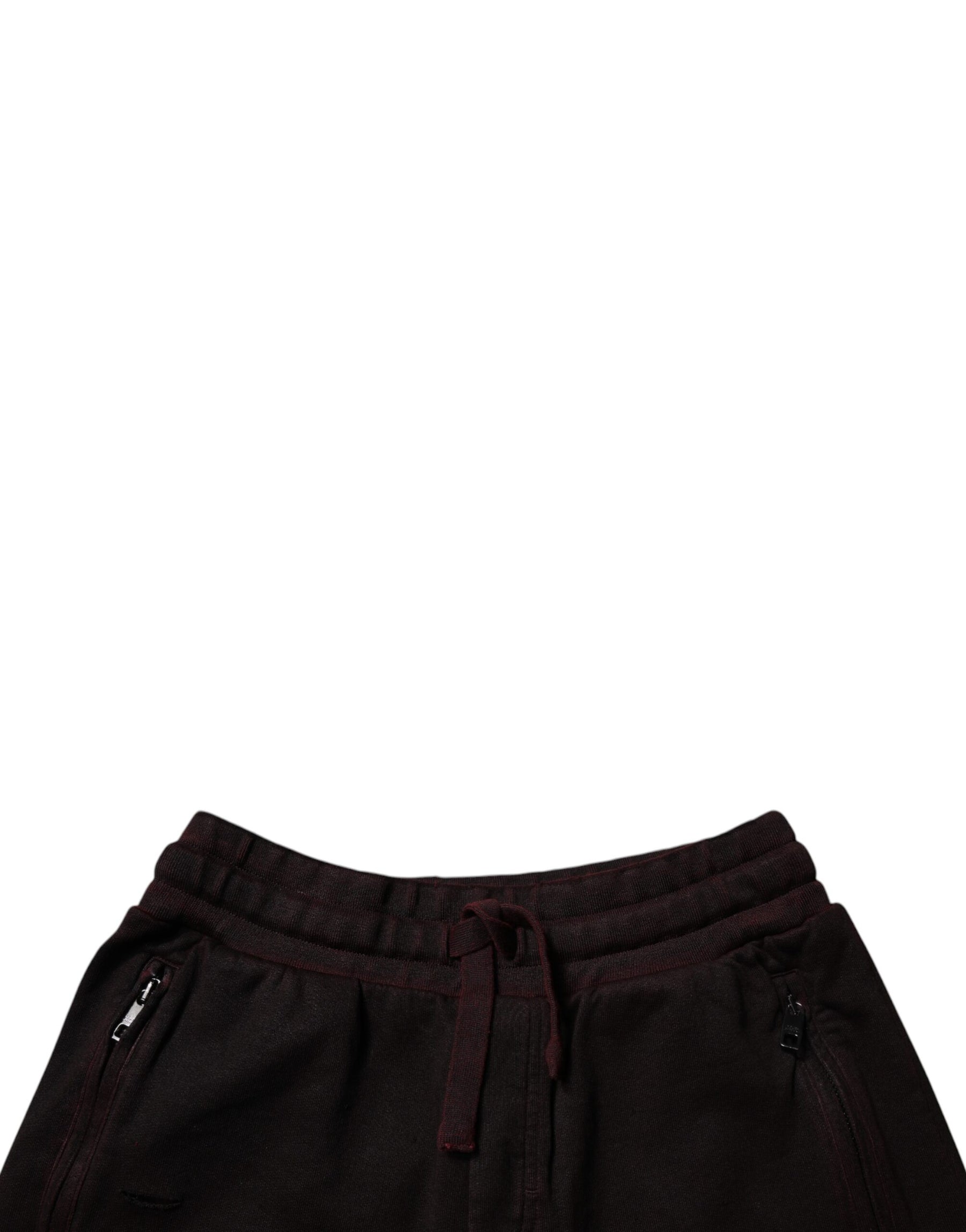 Dolce & Gabbana Maroon Cotton Sweatshorts Men Bermuda Shorts | Regal Royce