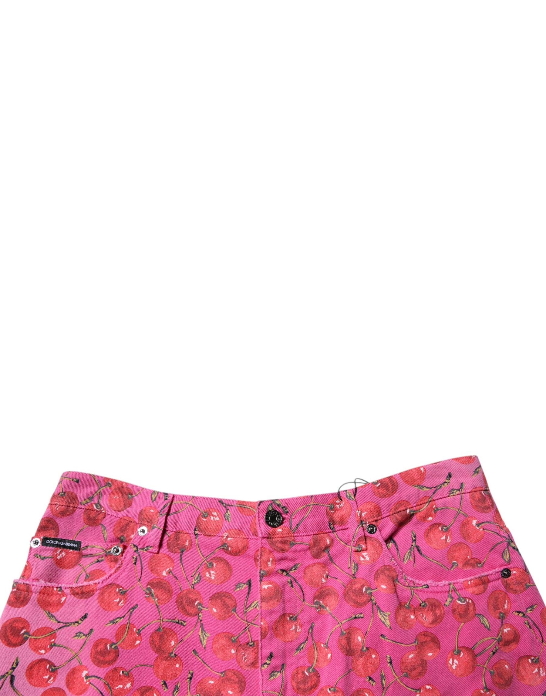 Dolce & Gabbana Pink Cherry Print Cargo Cotton Shorts | Regal Royce