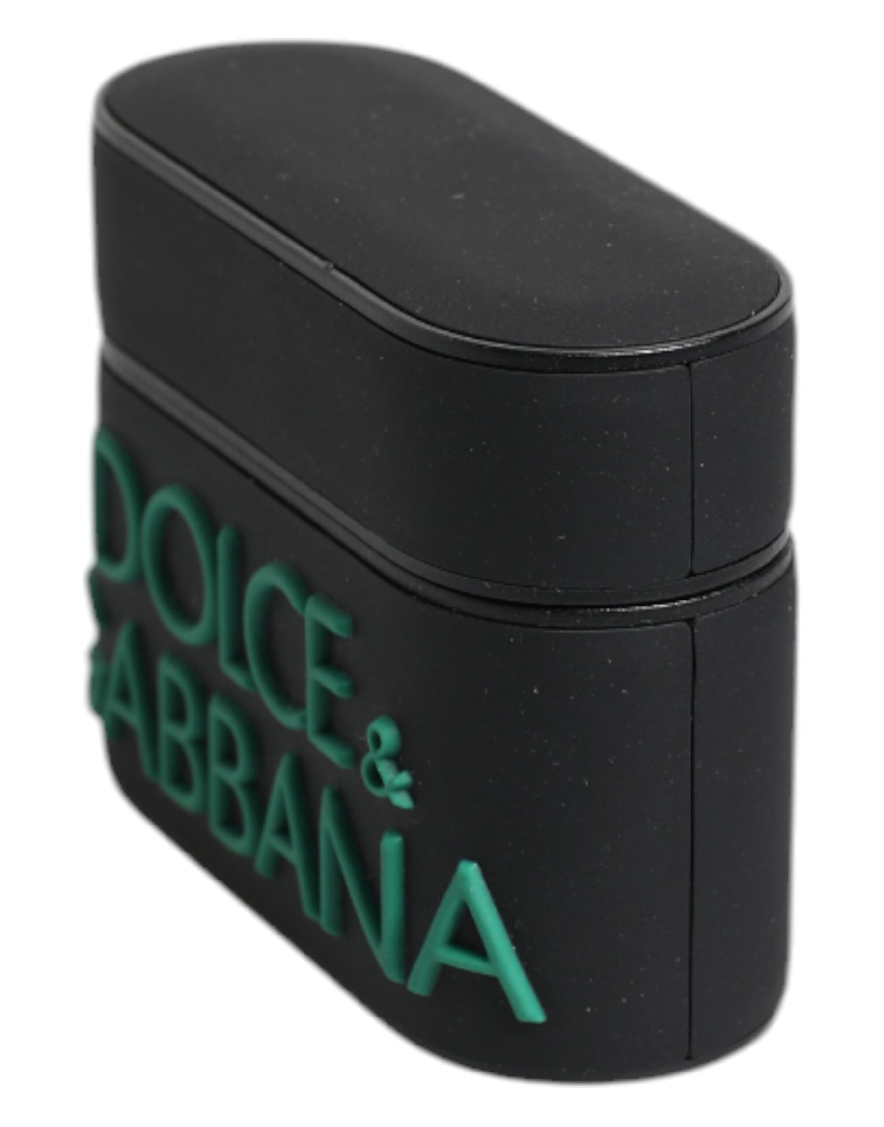 Dolce & Gabbana Black Orange Silicone Embossed Logo Airpods Case | Regal Royce