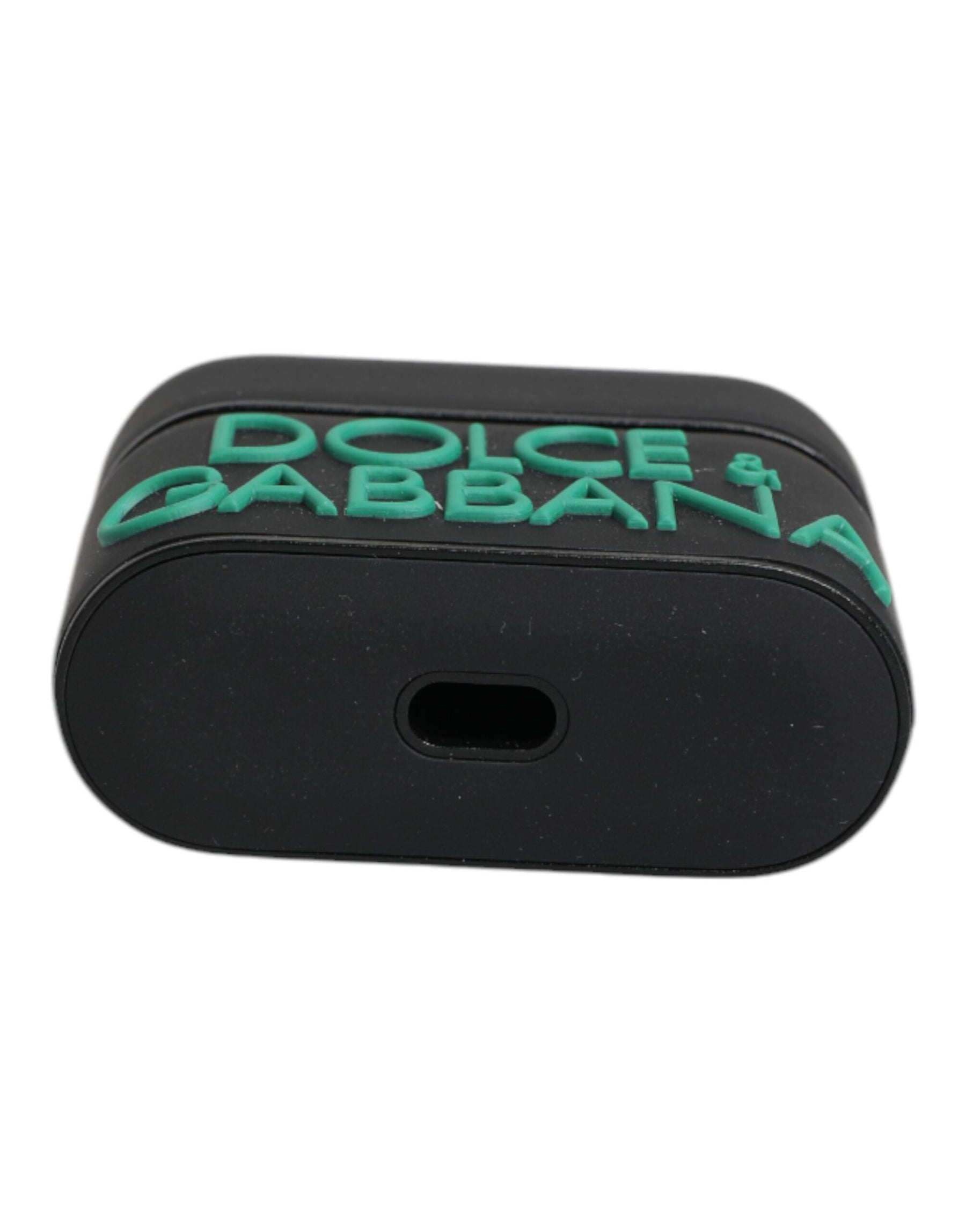 Dolce & Gabbana Black Orange Silicone Embossed Logo Airpods Case | Regal Royce