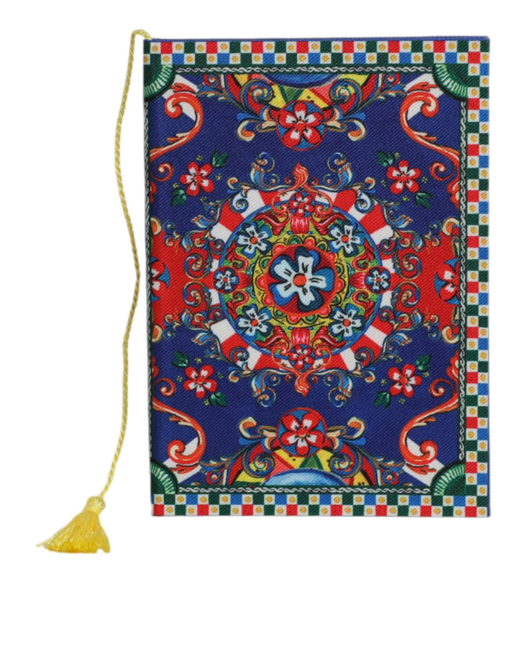 Dolce & Gabbana Multicolor Polyester Carretto Siciliano Print Notebook | Regal Royce