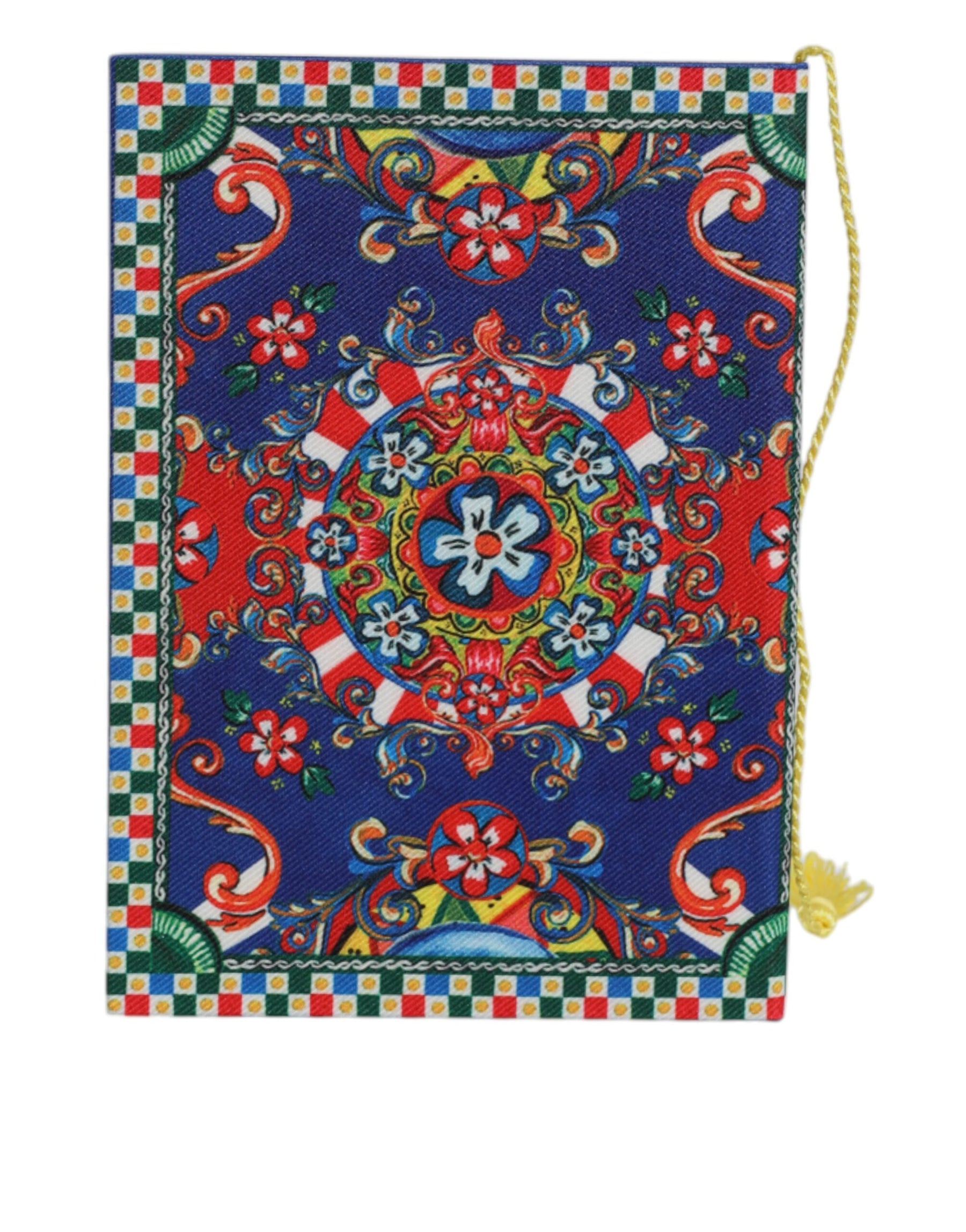 Dolce & Gabbana Multicolor Polyester Carretto Siciliano Print Notebook | Regal Royce