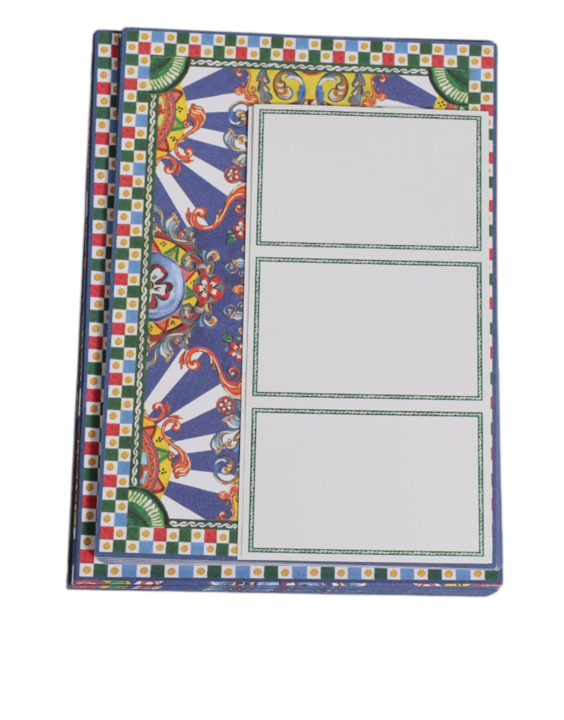 Dolce & Gabbana Multicolor Carretto Siciliano Envelope Post Card Holder | Regal Royce