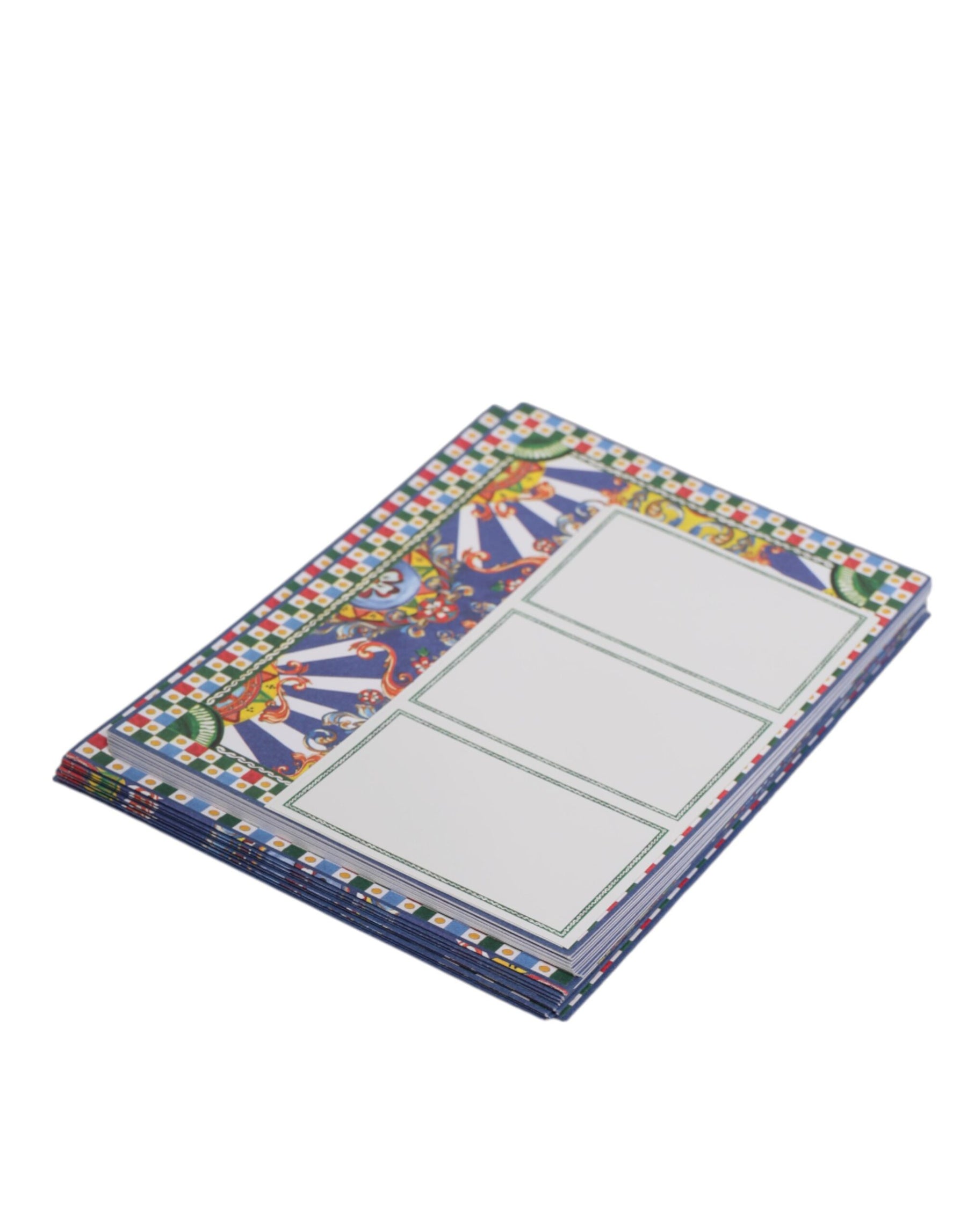 Dolce & Gabbana Multicolor Carretto Siciliano Envelope Post Card Holder | Regal Royce