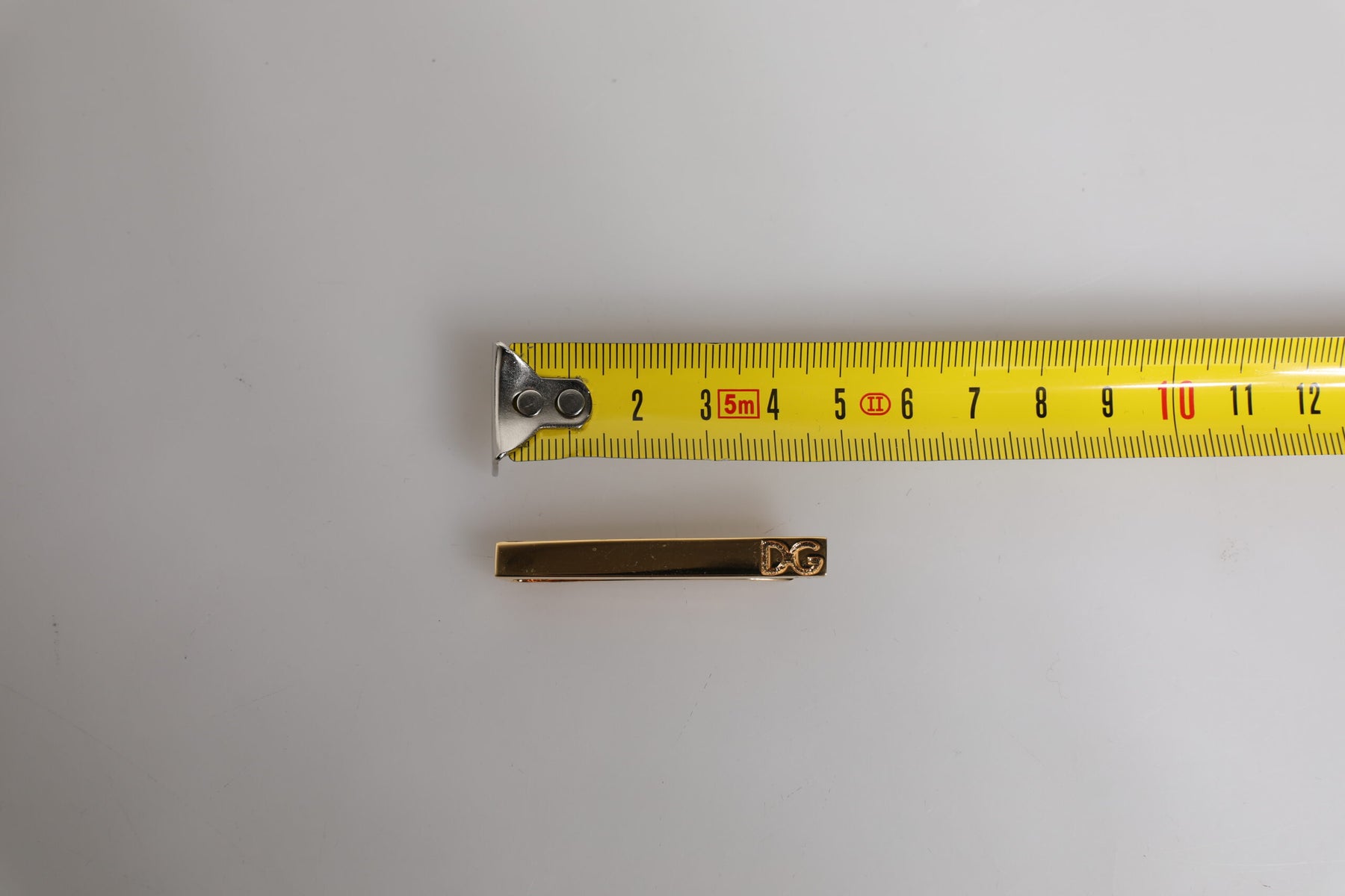 Dolce & Gabbana Gold Tone Brass Logo Branded Tie Clip Bar | Regal Royce