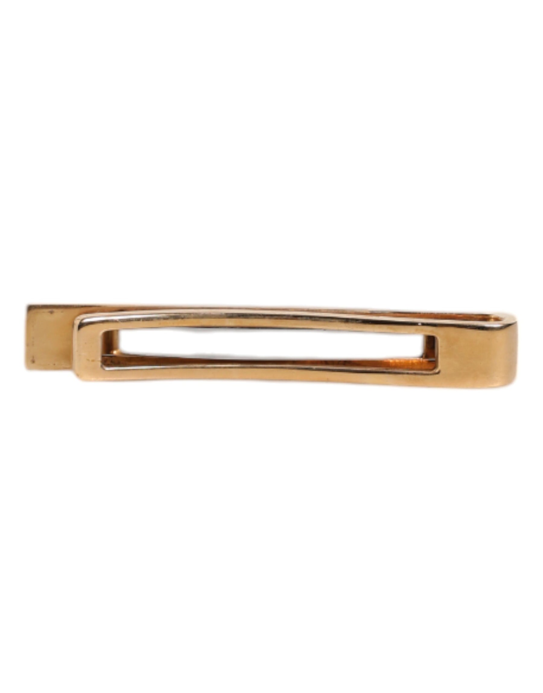 Dolce & Gabbana Black Sapphire Gold Tone Brass Tie Clip Bar | Regal Royce