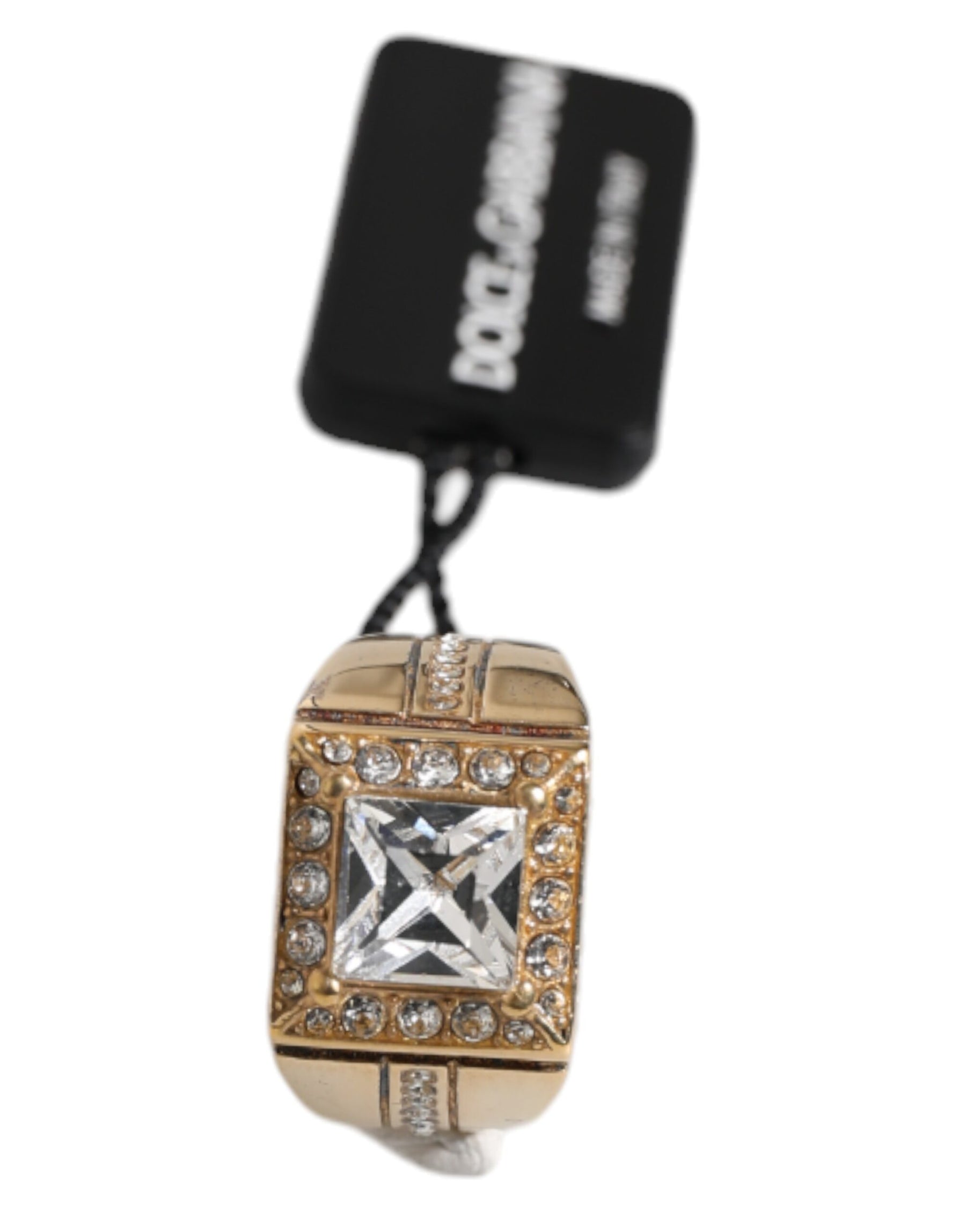 Dolce & Gabbana Gold Tone Sterling Silver 925 Crystals Ring | Regal Royce