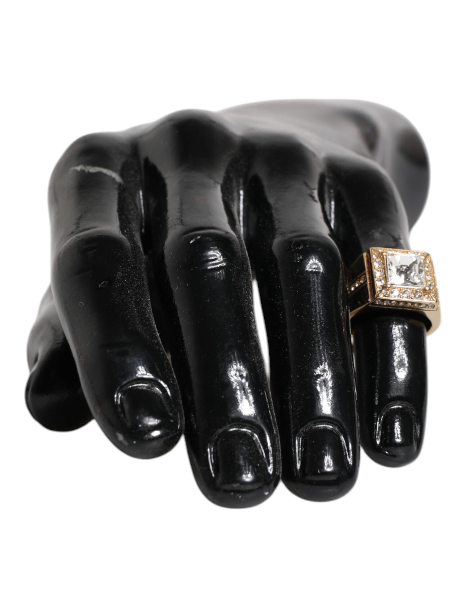 Dolce & Gabbana Gold Tone Sterling Silver 925 Crystals Ring | Regal Royce