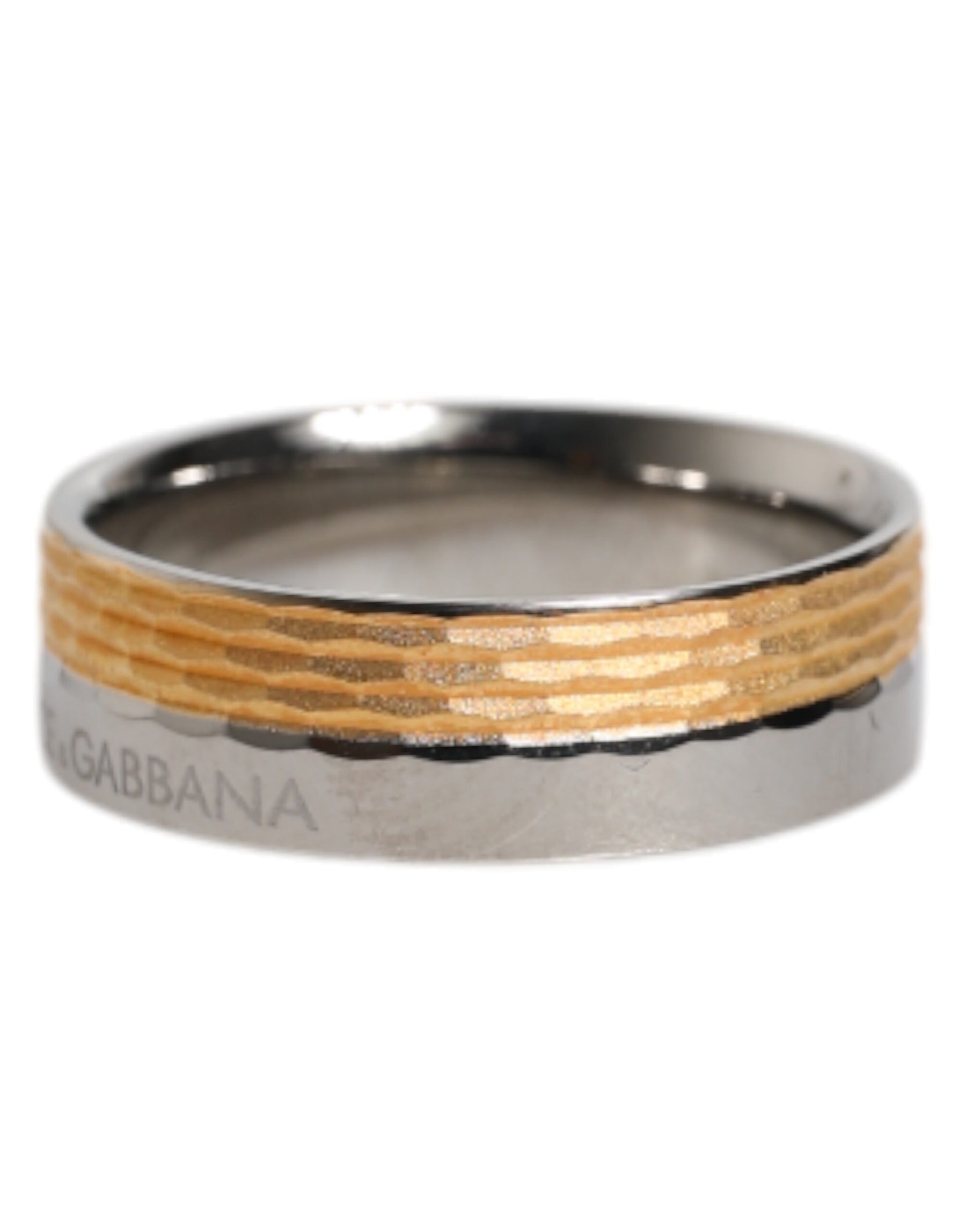 Dolce & Gabbana Gold Silver Tone Real Brass DG Logo Ring | Regal Royce
