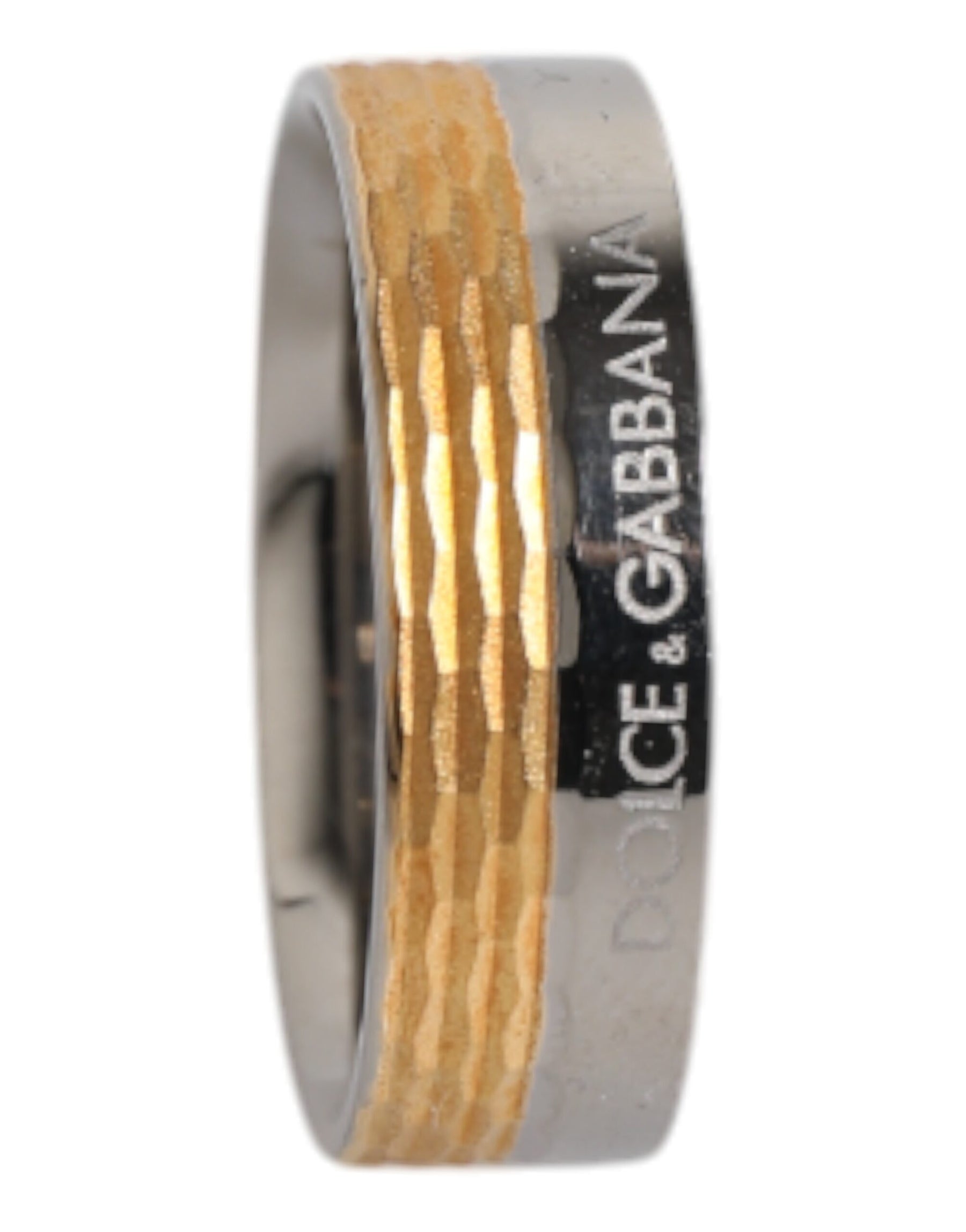 Dolce & Gabbana Gold Silver Tone Real Brass DG Logo Ring | Regal Royce