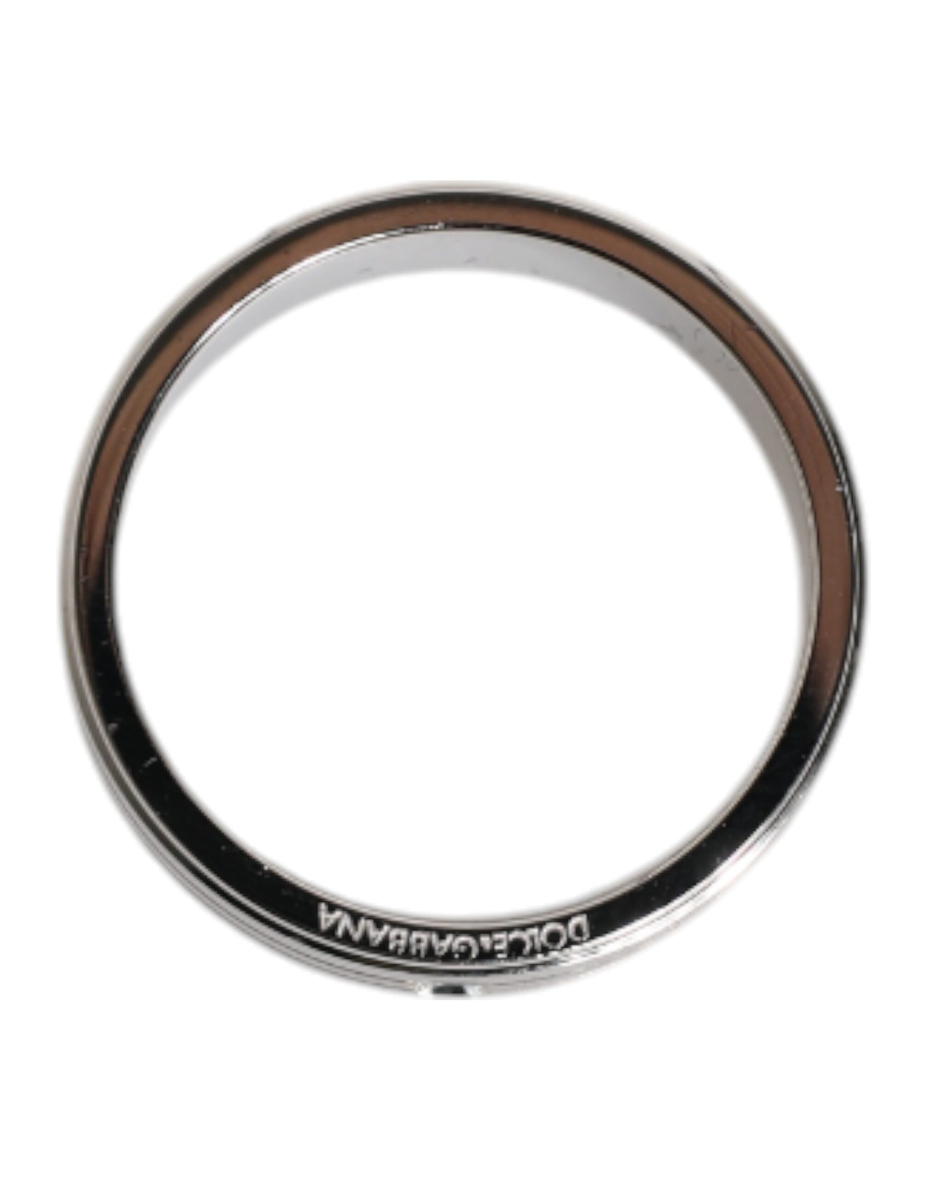 Dolce & Gabbana Silver Tone Brass Clear Crystal DG Logo Ring | Regal Royce