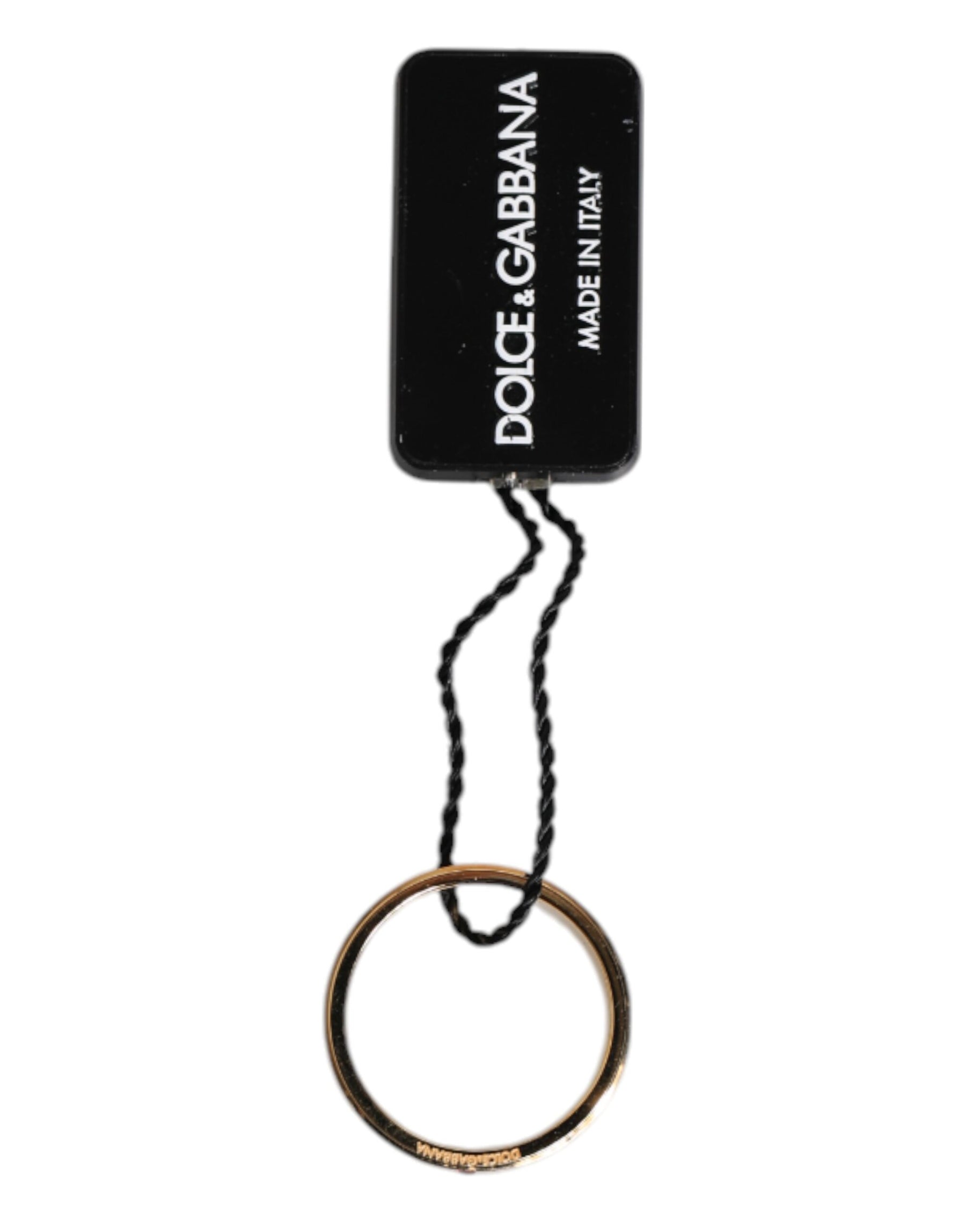 Dolce & Gabbana Gold Tone Brass Red Crystal DG Logo Ring | Regal Royce