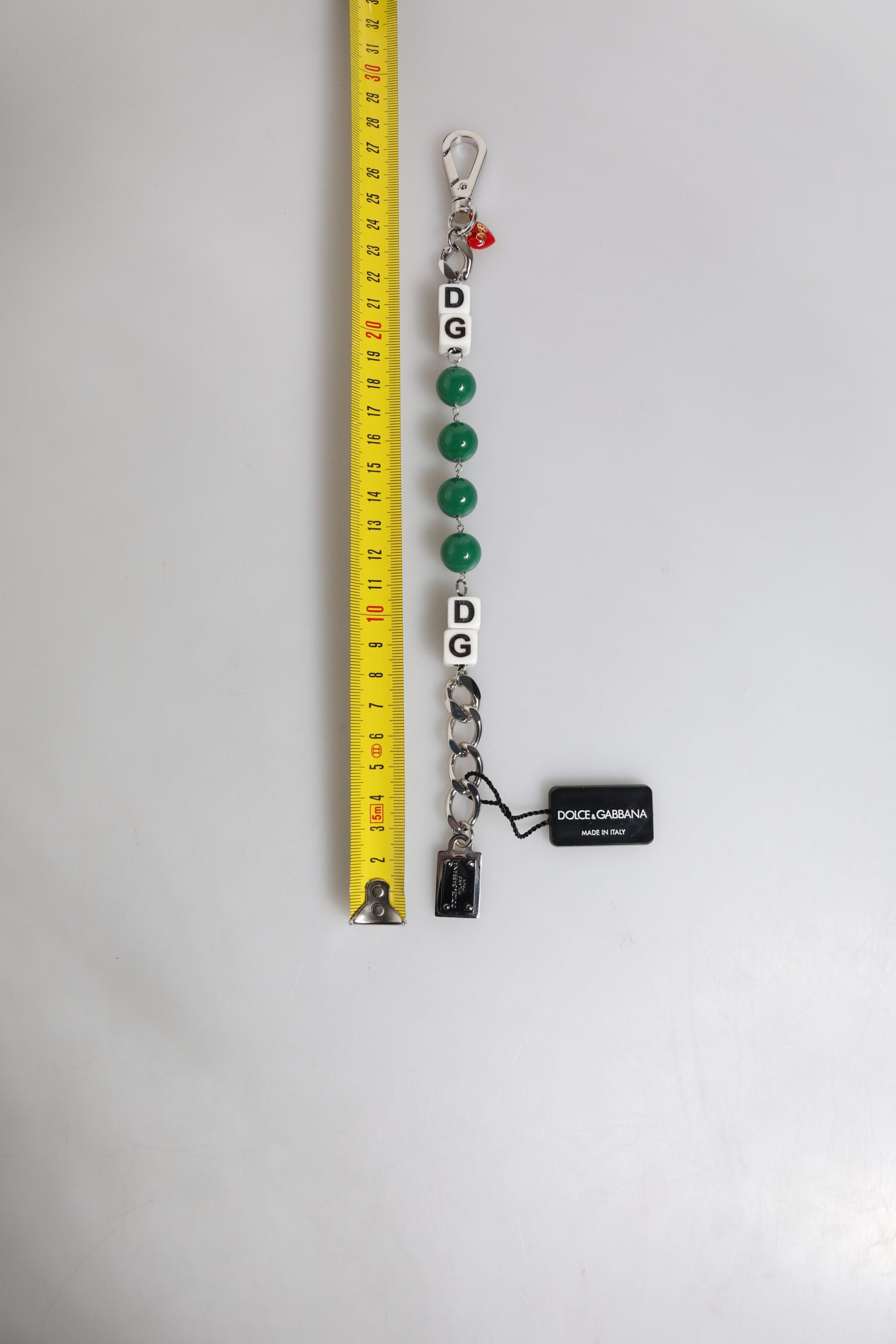 Dolce & Gabbana Silver Tone Brass Bead Dice Logo Embellish Charm Bracelet | Regal Royce