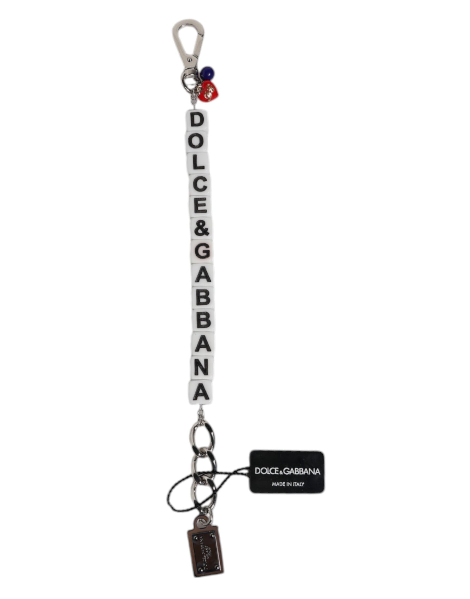 Dolce & Gabbana Silver Brass Chain Dice Logo Embellished Charm Bracelet | Regal Royce