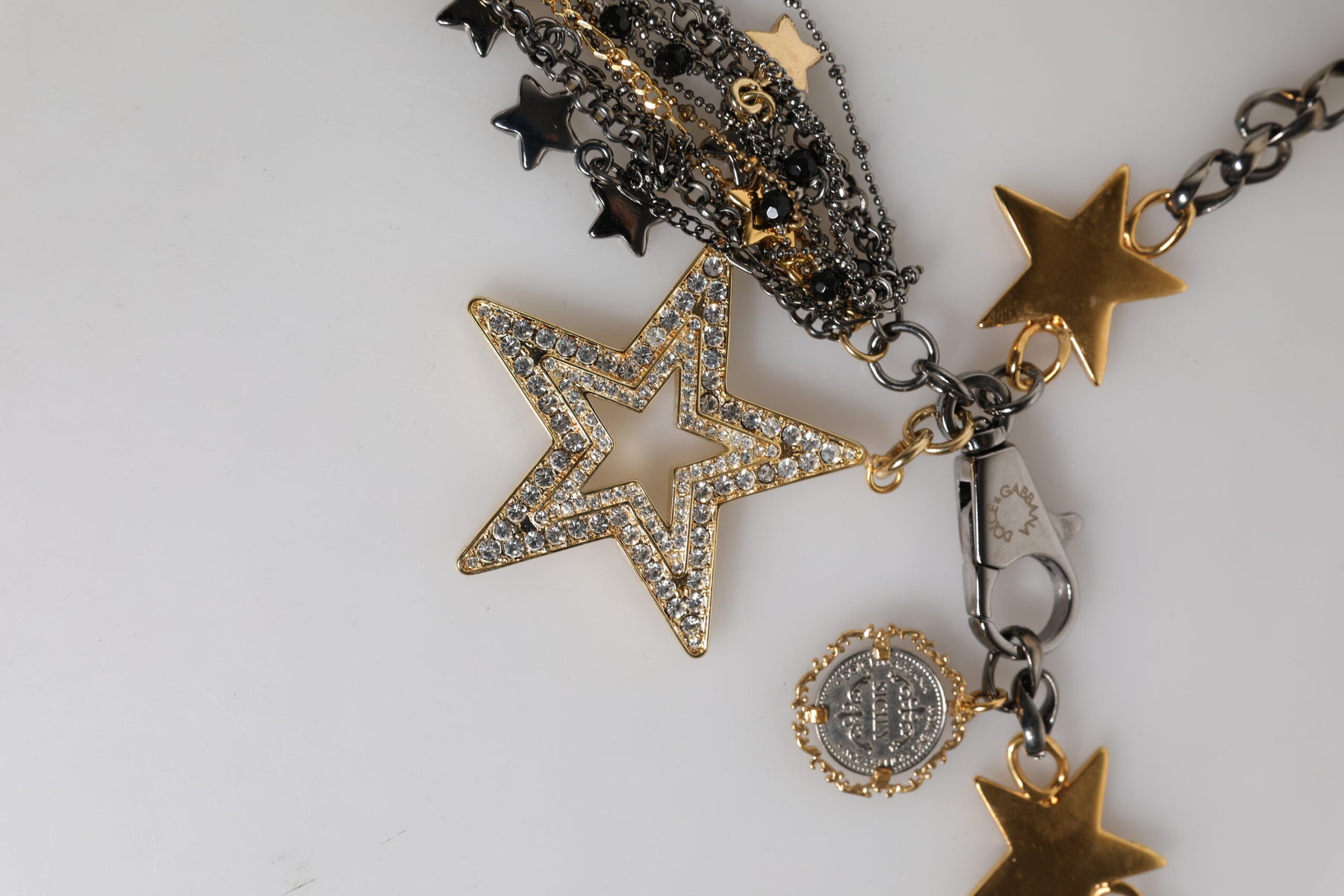 Dolce & Gabbana Silver Gold Brass Embellished Waist Chain Belt | Regal Royce