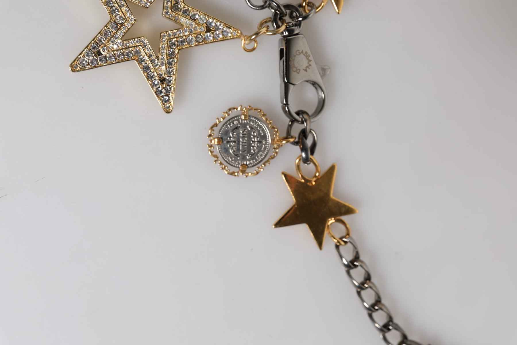 Dolce & Gabbana Silver Gold Brass Embellished Waist Chain Belt | Regal Royce