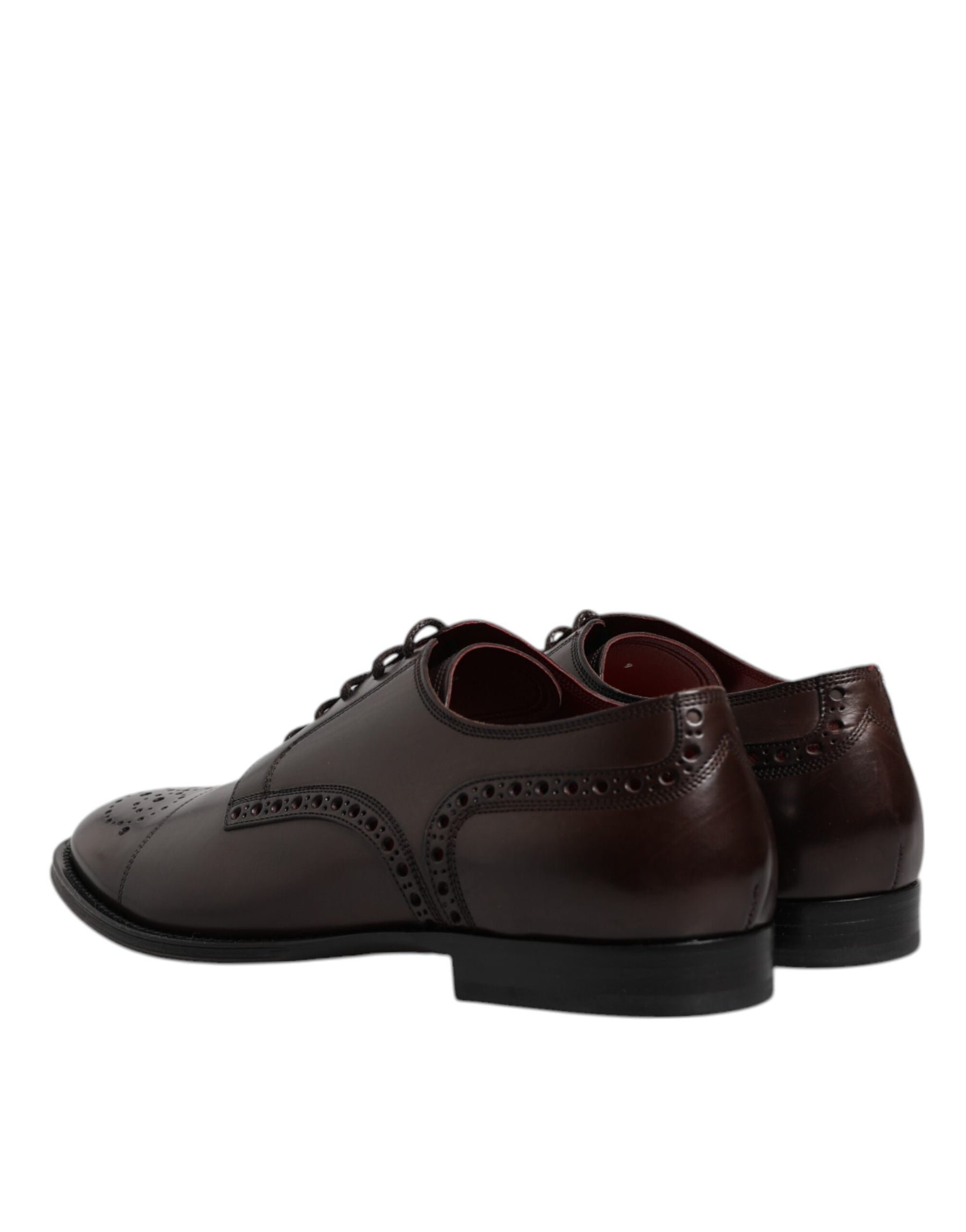 Dolce & Gabbana Maroon Calfskin Leather Derby Men Dress Shoes | Regal Royce