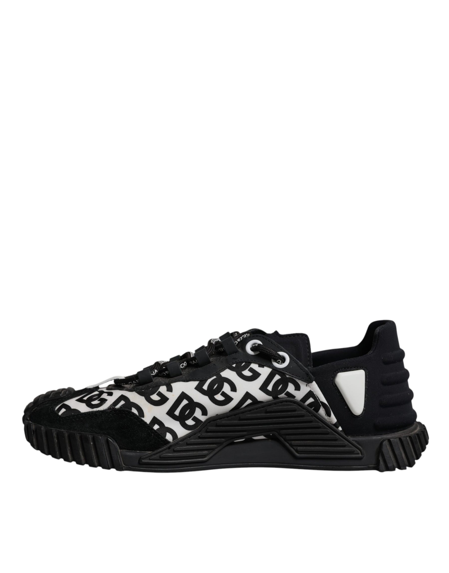 Dolce & Gabbana Black Logo Lace Up Low Top NS1 Sneakers Shoes | Regal Royce
