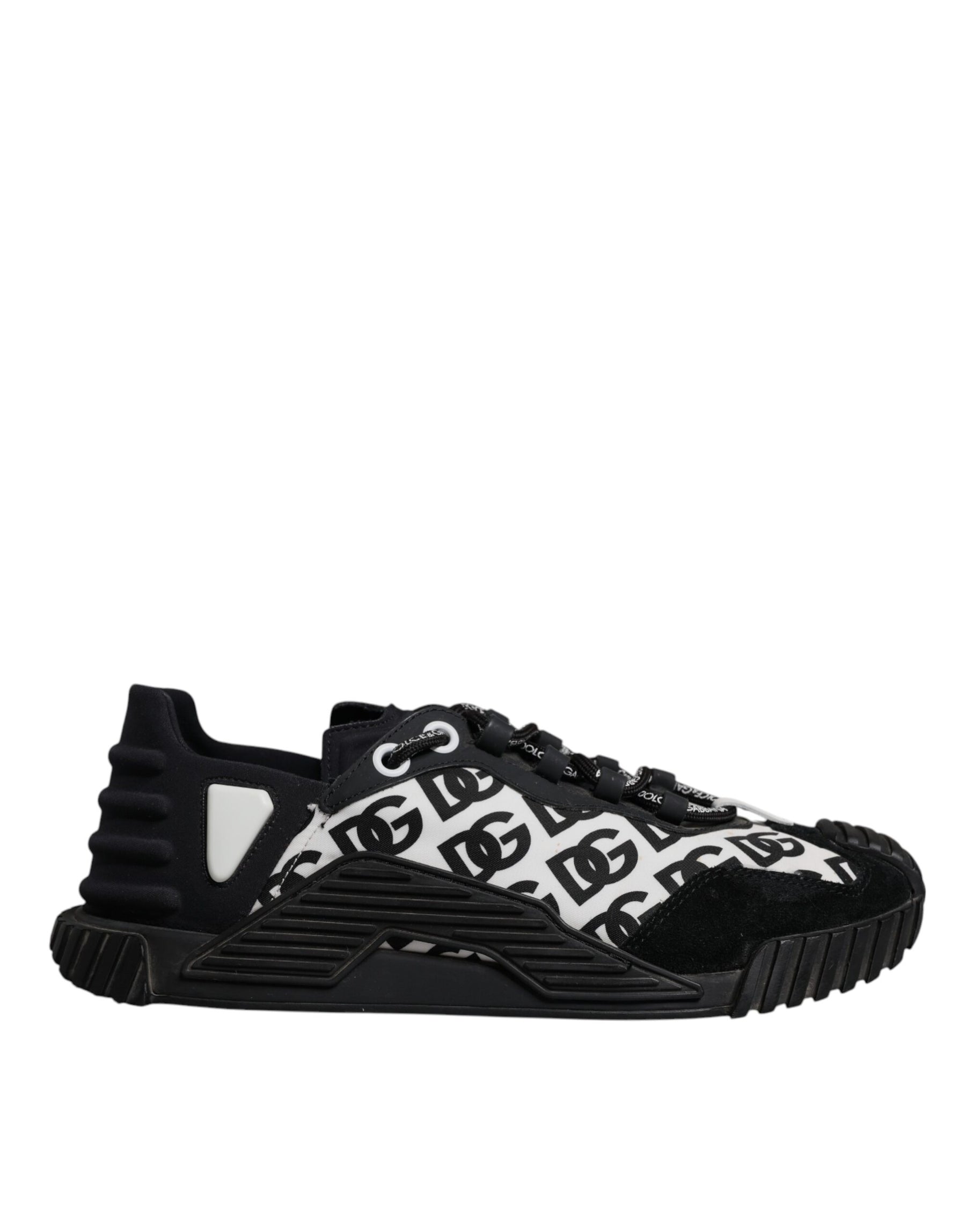 Dolce & Gabbana Black Logo Lace Up Low Top NS1 Sneakers Shoes | Regal Royce