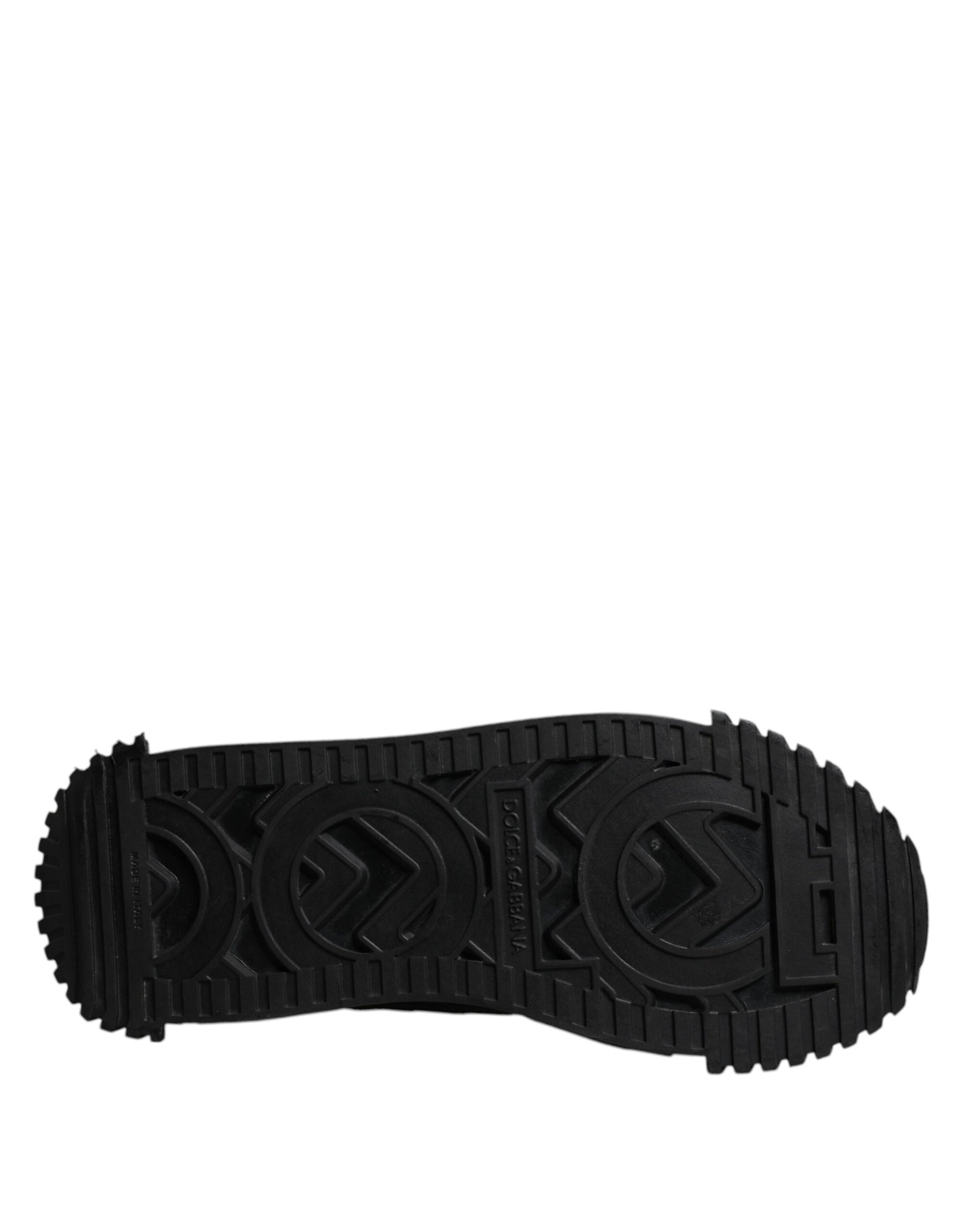 Dolce & Gabbana Black Logo Lace Up Low Top NS1 Sneakers Shoes | Regal Royce