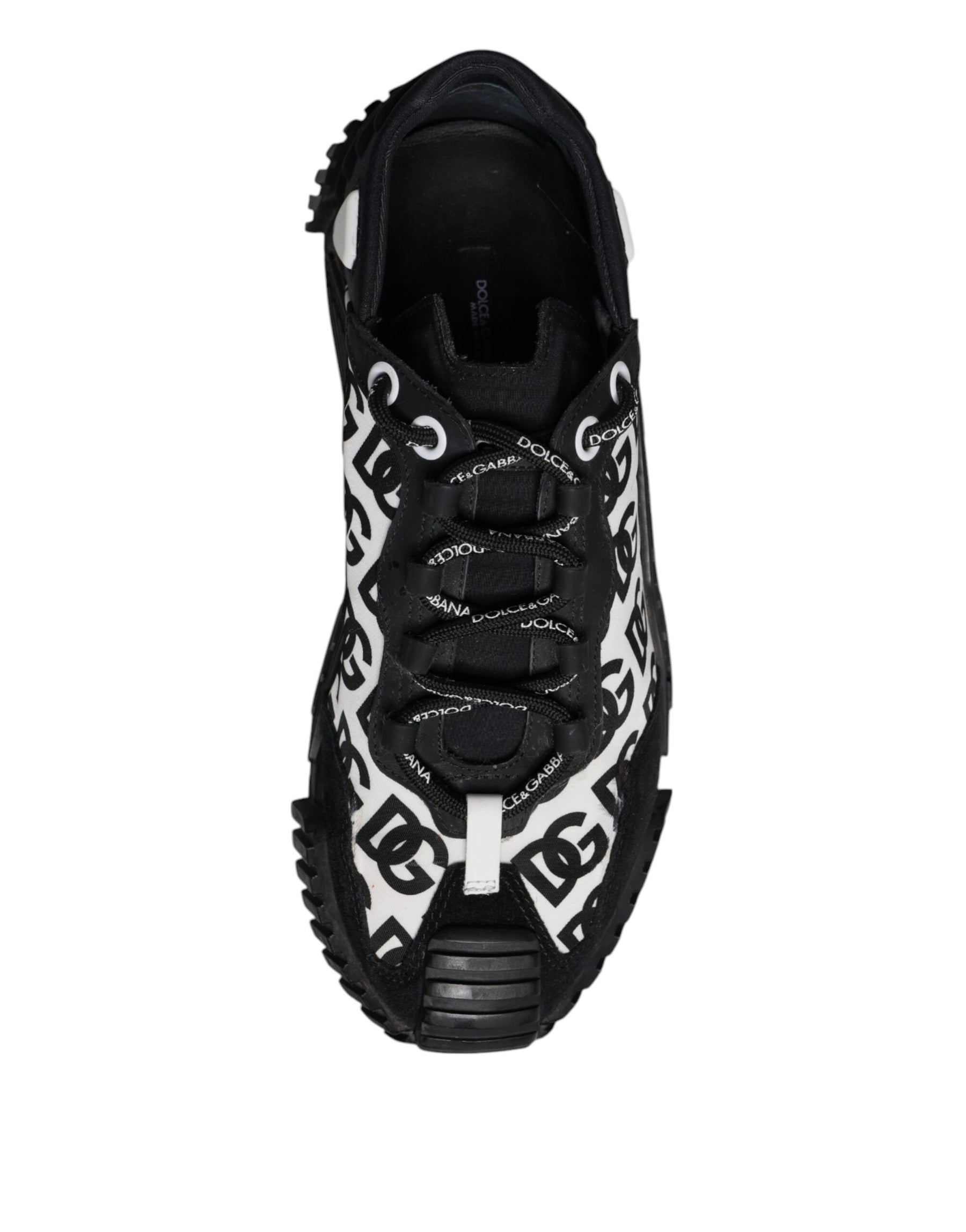 Dolce & Gabbana Black Logo Lace Up Low Top NS1 Sneakers Shoes | Regal Royce