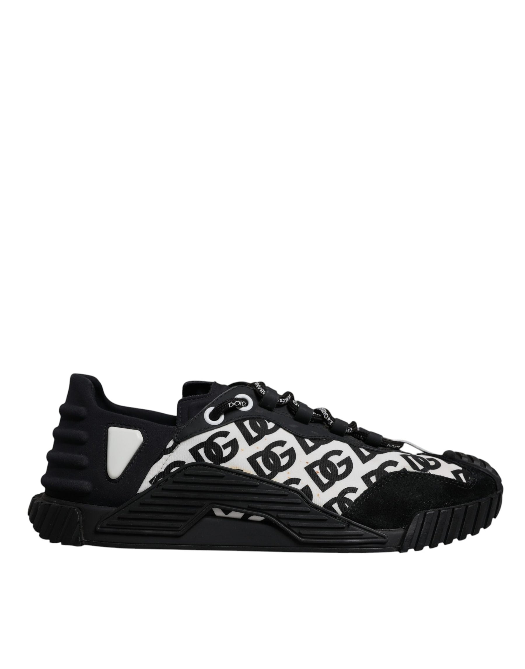 Dolce & Gabbana Black Logo Lace Up Low Top NS1 Sneakers Shoes | Regal Royce