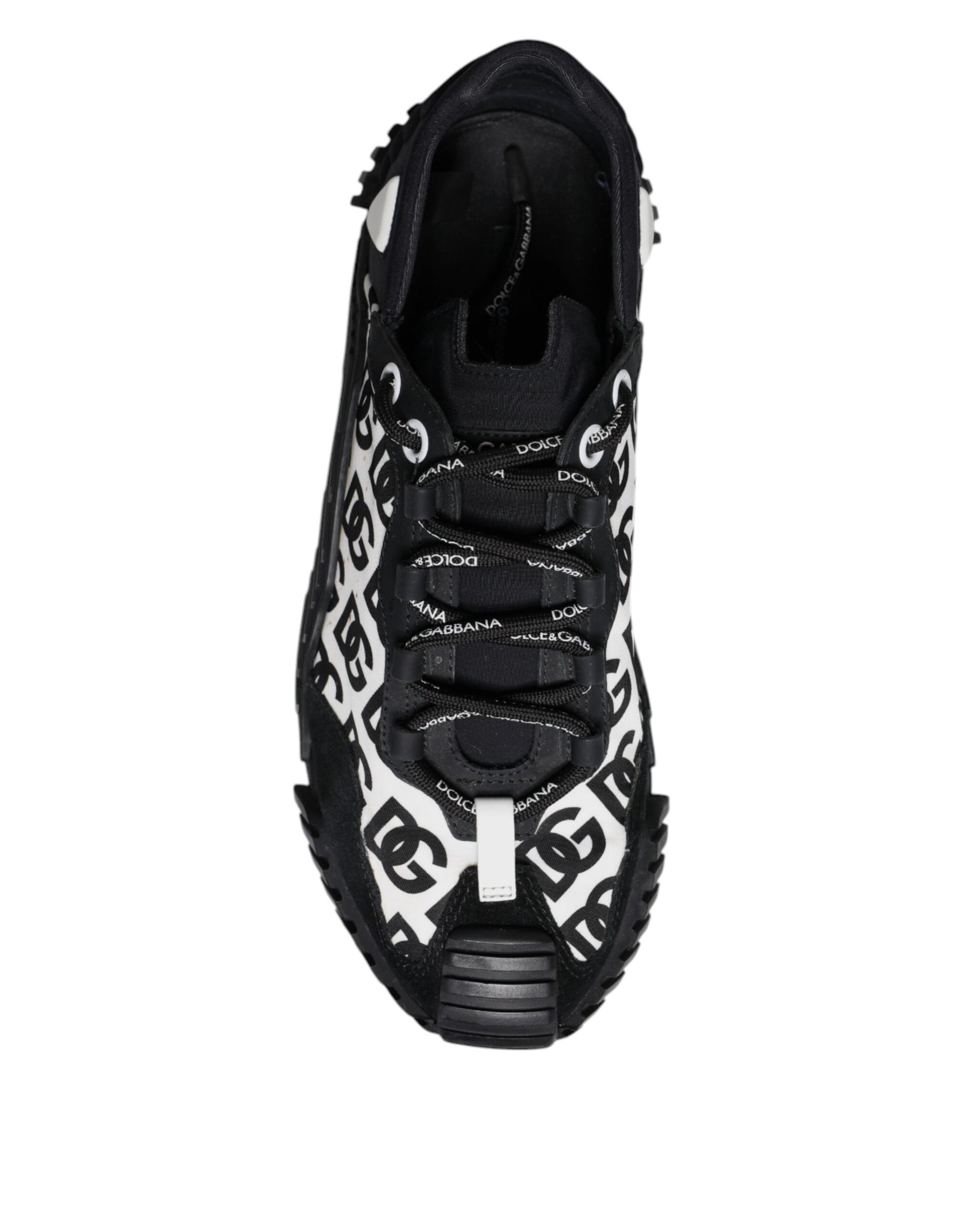 Dolce & Gabbana Black Logo Lace Up Low Top NS1 Sneakers Shoes | Regal Royce