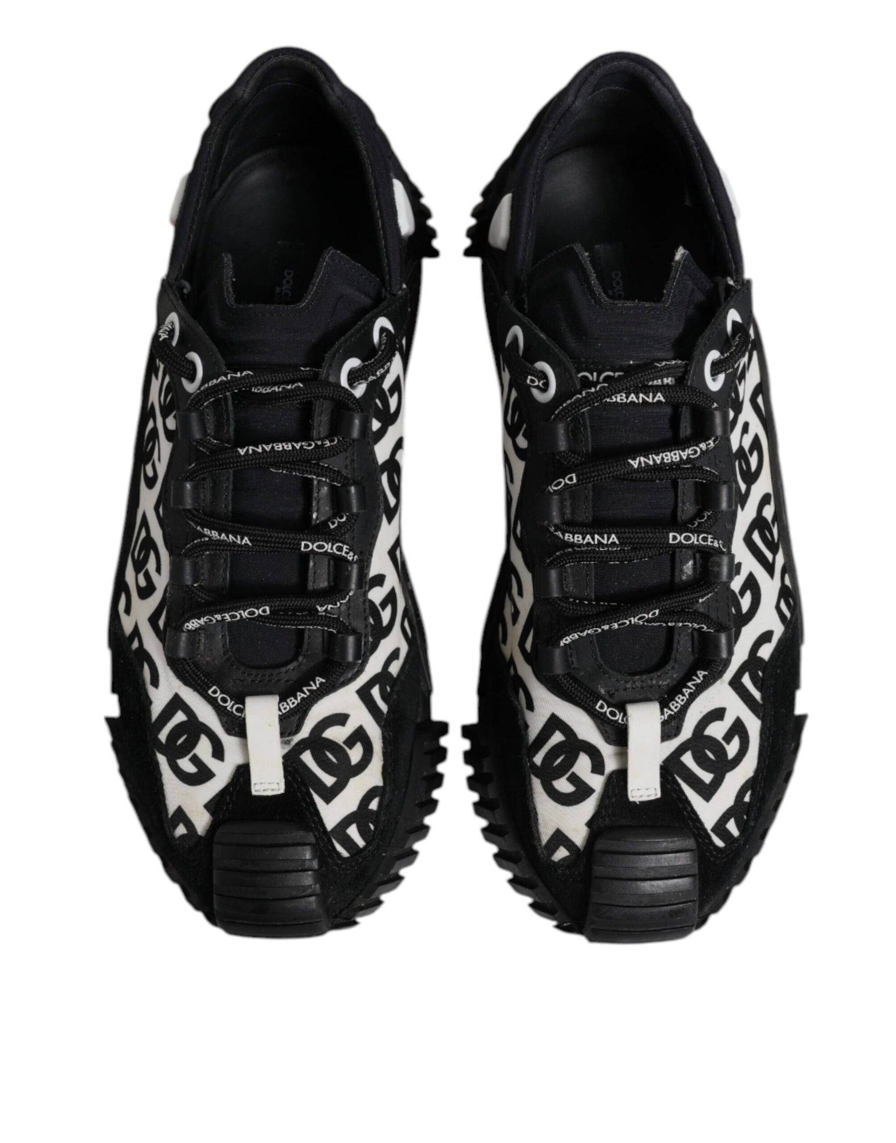Dolce & Gabbana Black Logo Lace Up Low Top NS1 Sneakers Shoes | Regal Royce