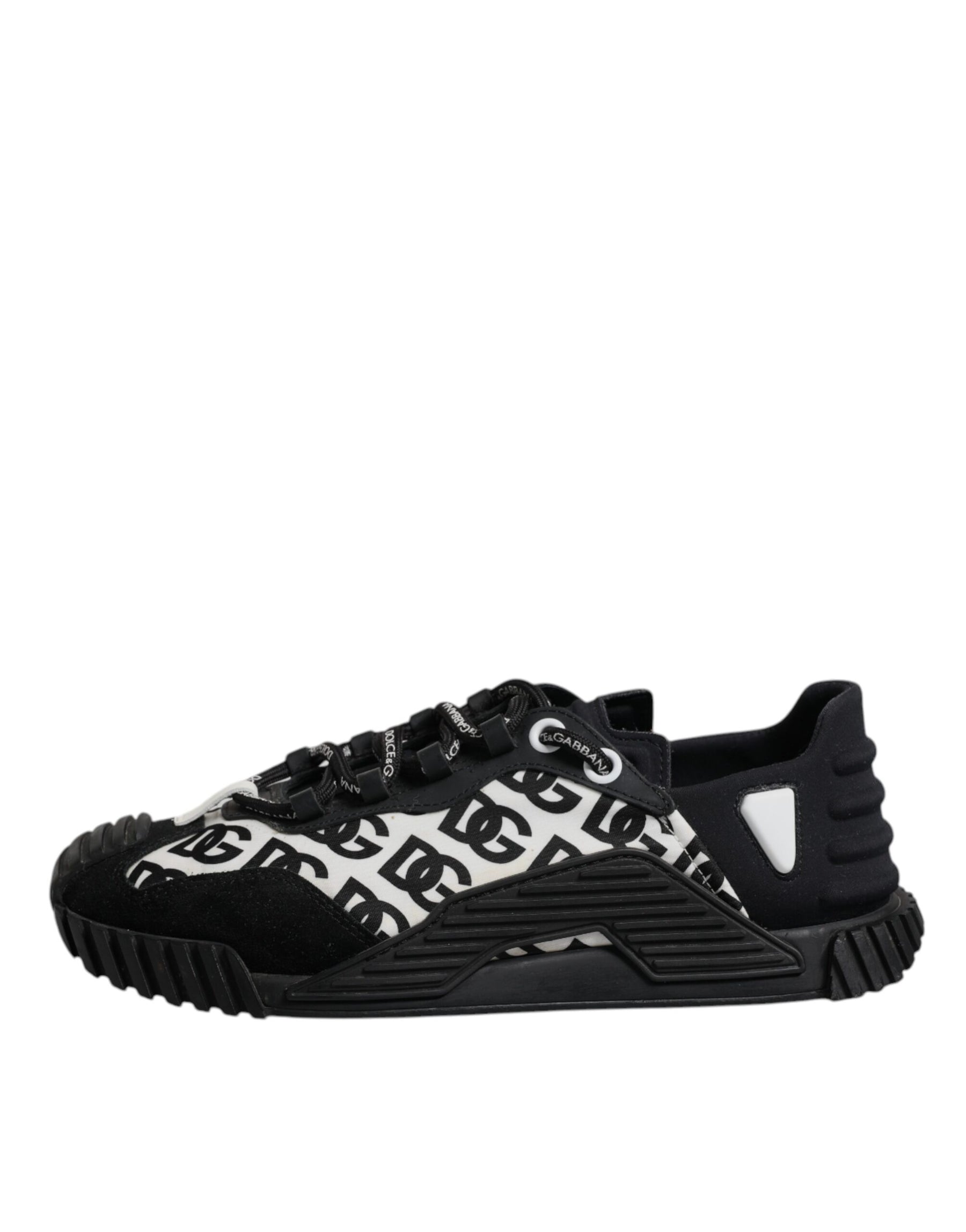 Dolce & Gabbana Black Logo Lace Up Low Top NS1 Sneakers Shoes | Regal Royce