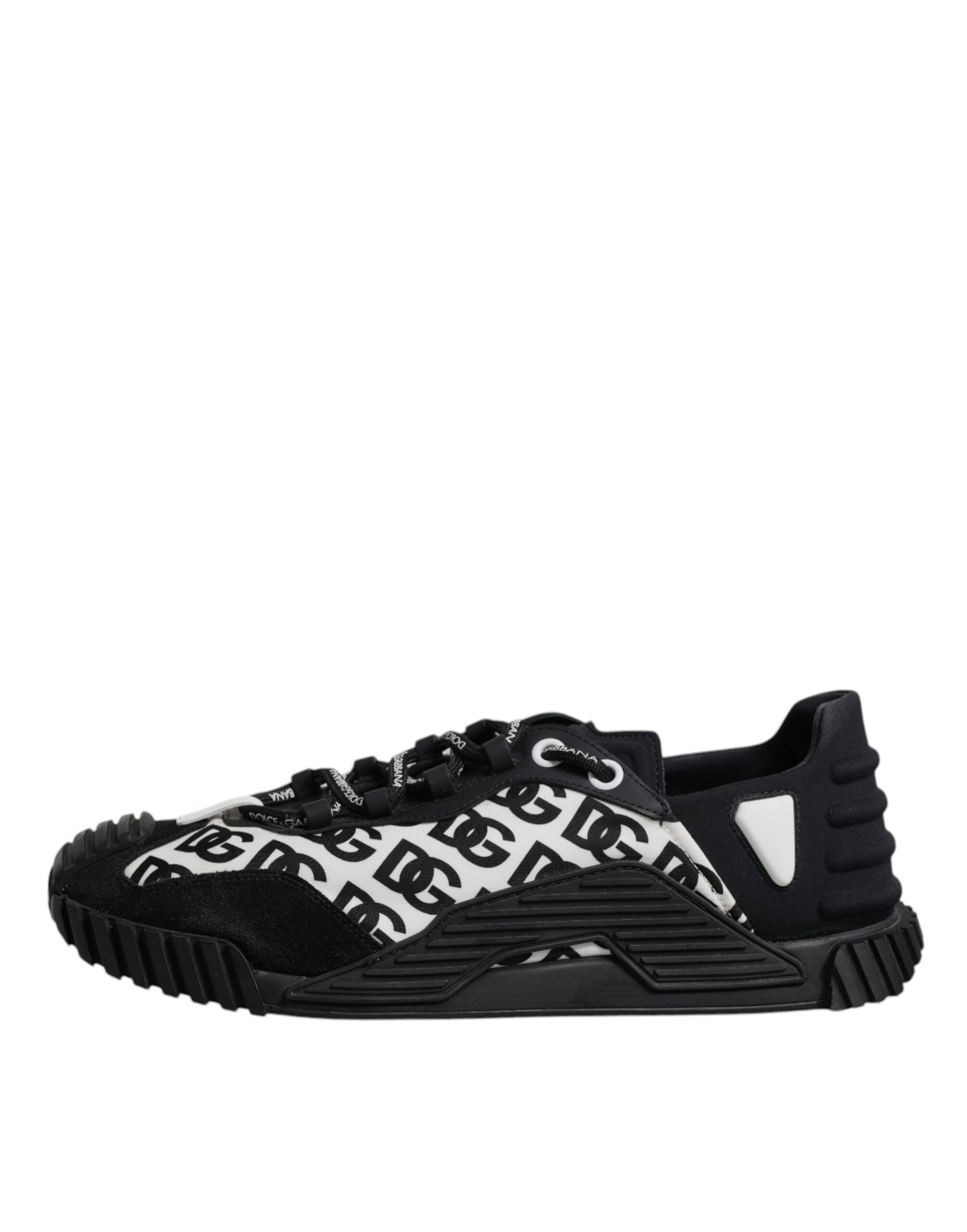 Dolce & Gabbana Black Logo Lace Up Low Top NS1 Sneakers Shoes | Regal Royce