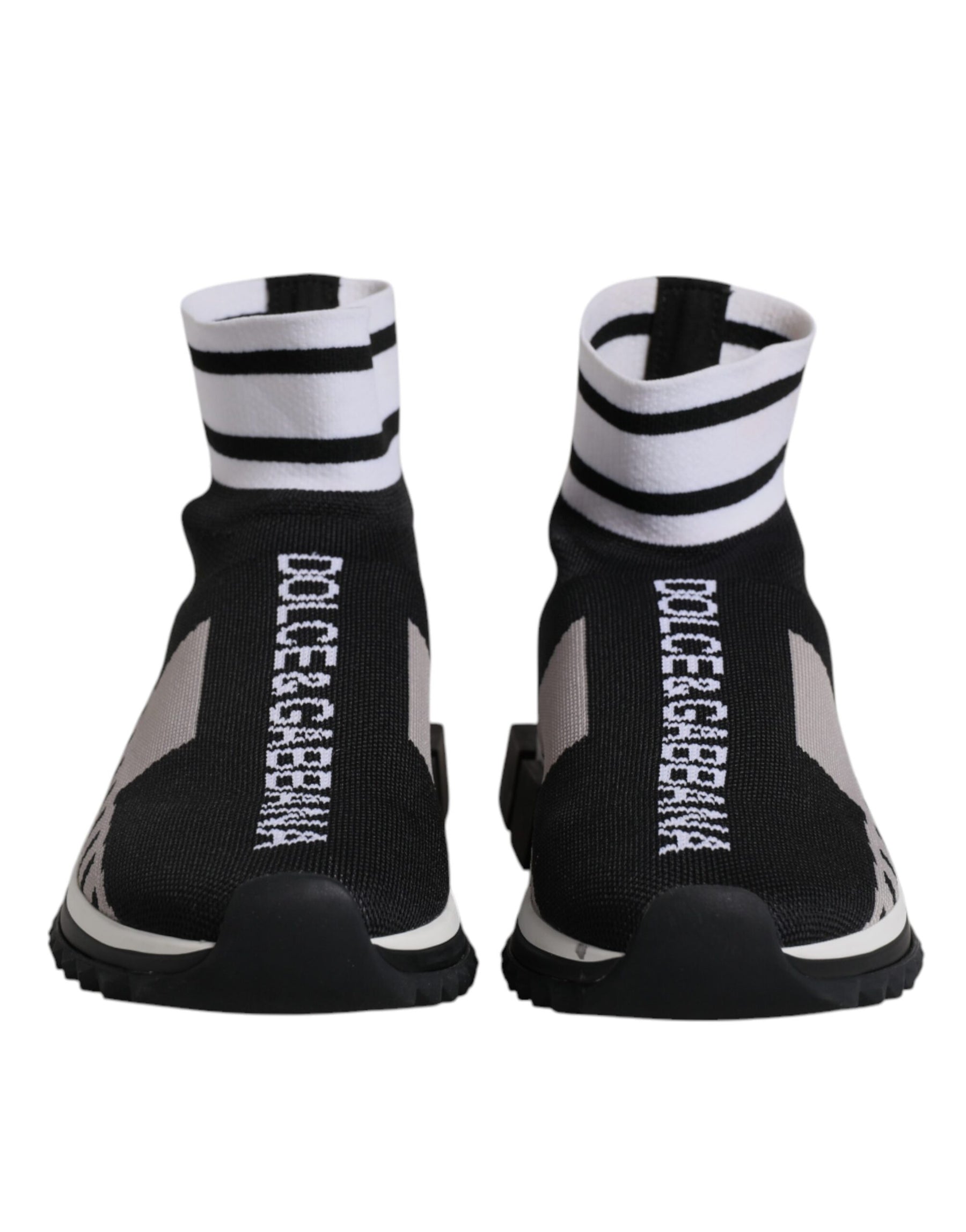 Dolce & Gabbana Black Gray Sorrento Socks Women Sneakers Shoes | Regal Royce