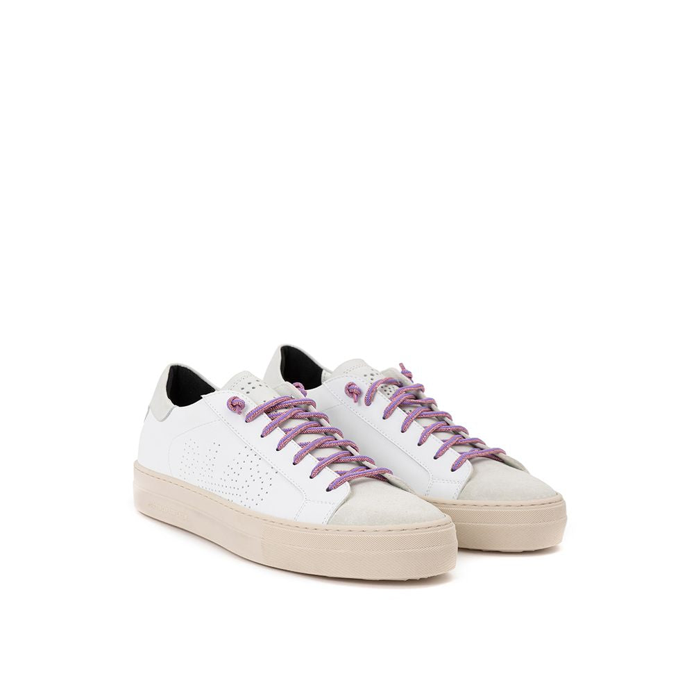 P448 White Leather Athletic Sneakers | Regal Royce