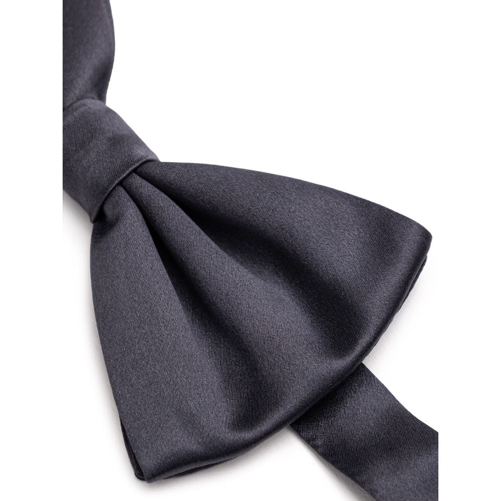 Dolce & Gabbana Gray Silk Bowtie | Regal Royce