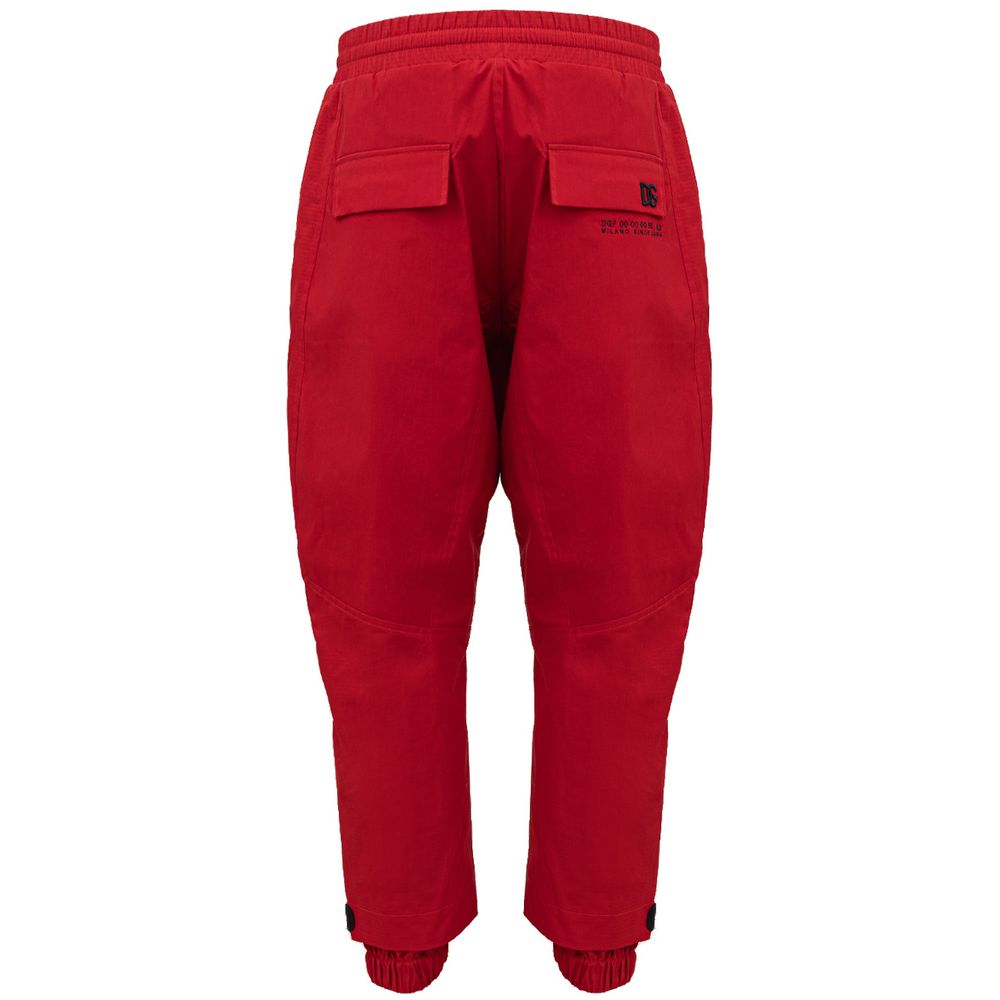 Dolce & Gabbana Red Polyamide Athletic Pants | Regal Royce