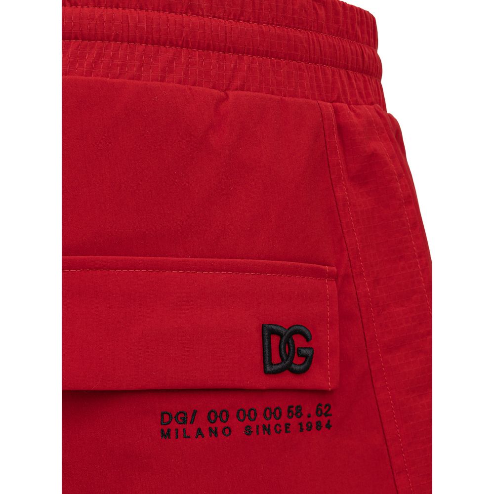 Dolce & Gabbana Red Polyamide Athletic Pants | Regal Royce
