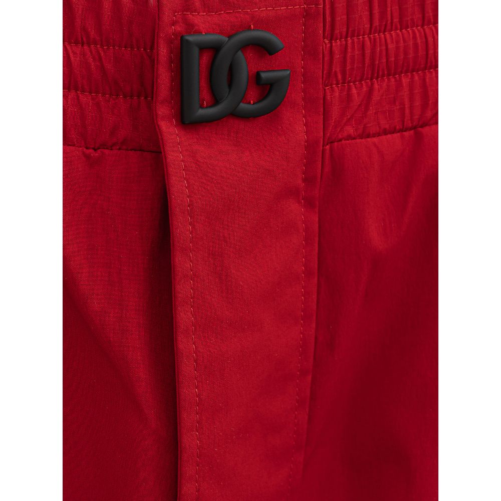 Dolce & Gabbana Red Polyamide Athletic Pants | Regal Royce