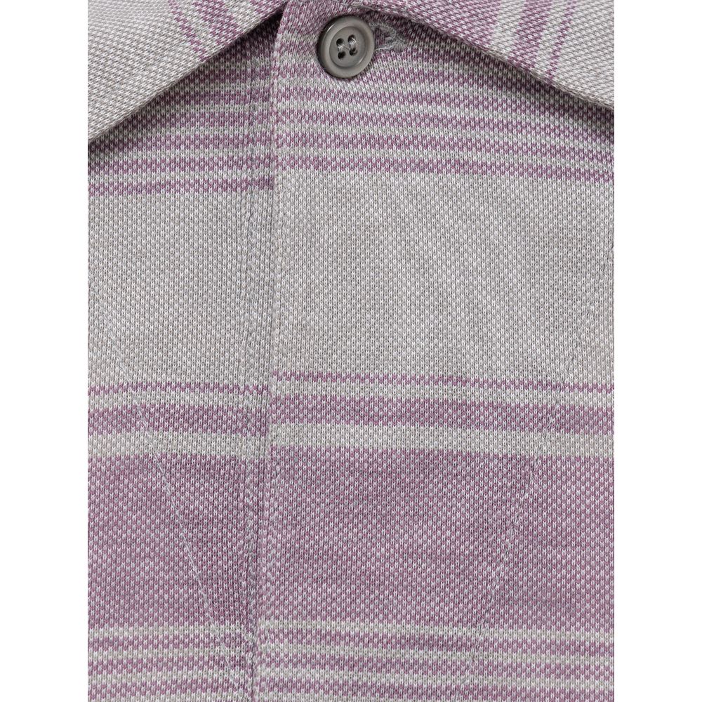 Canali Gray Cotton Polo Shirt | Regal Royce