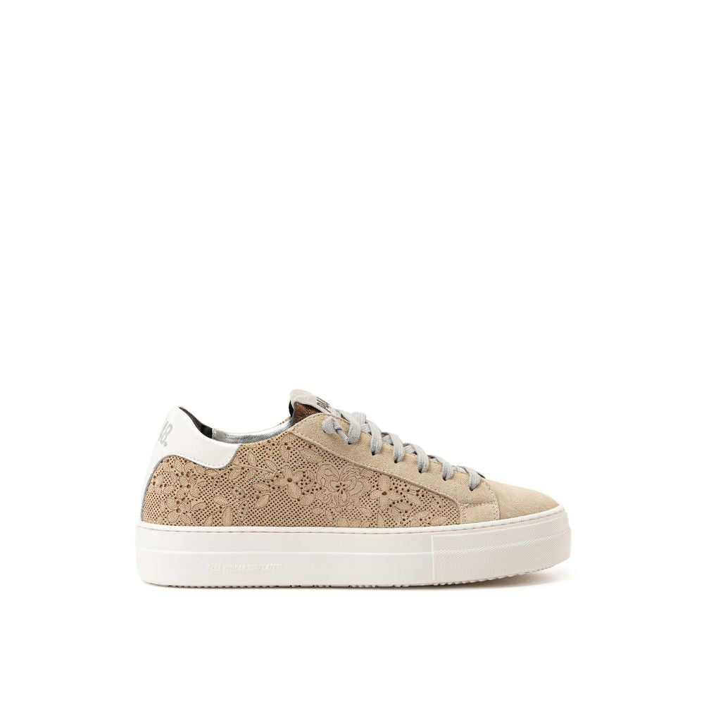 P448 Beige Leather Athletic Sneakers | Regal Royce