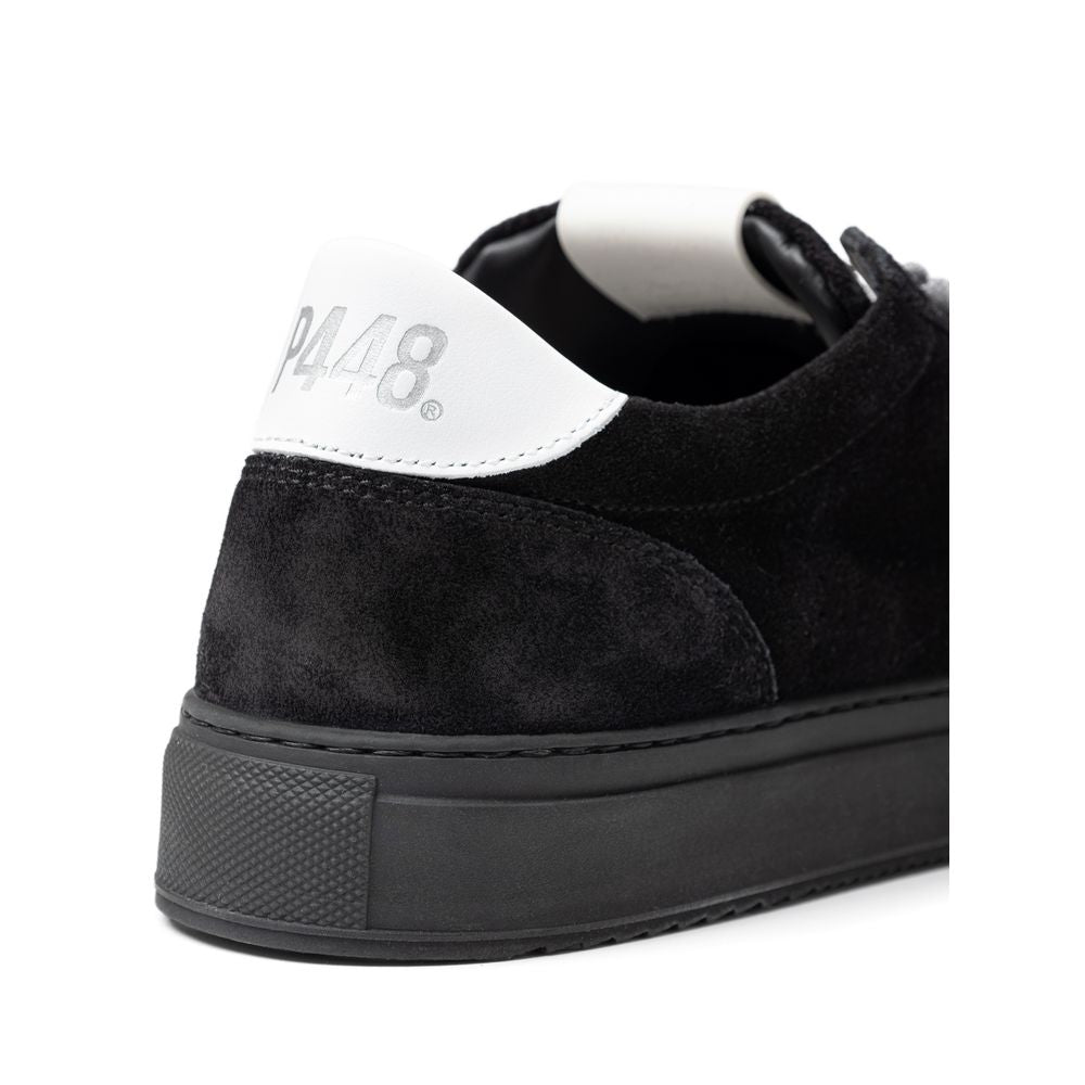 P448 Black Suede Leather Athletic Sneakers | Regal Royce