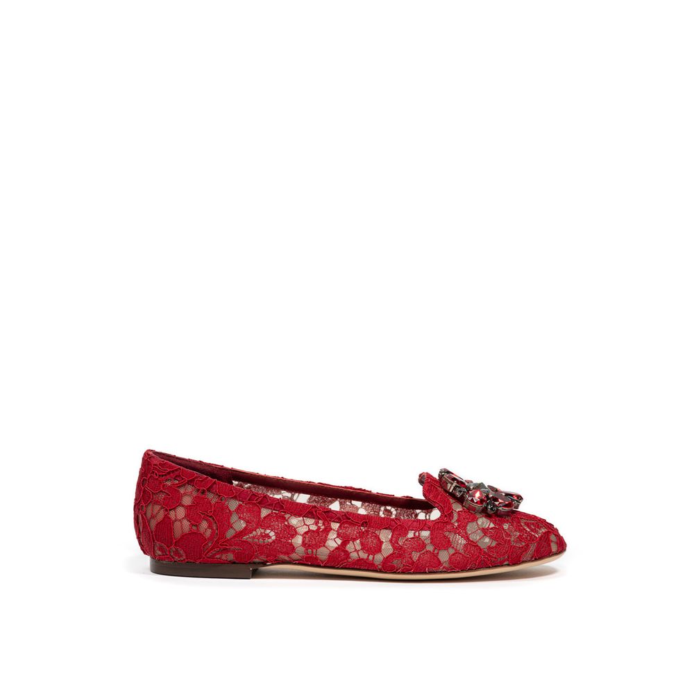 Dolce & Gabbana Red Viscose Ballet Flats | Regal Royce