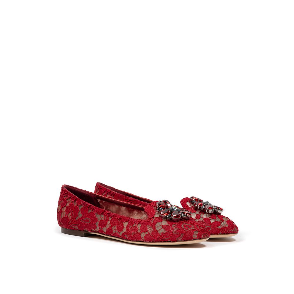 Dolce & Gabbana Red Viscose Ballet Flats | Regal Royce