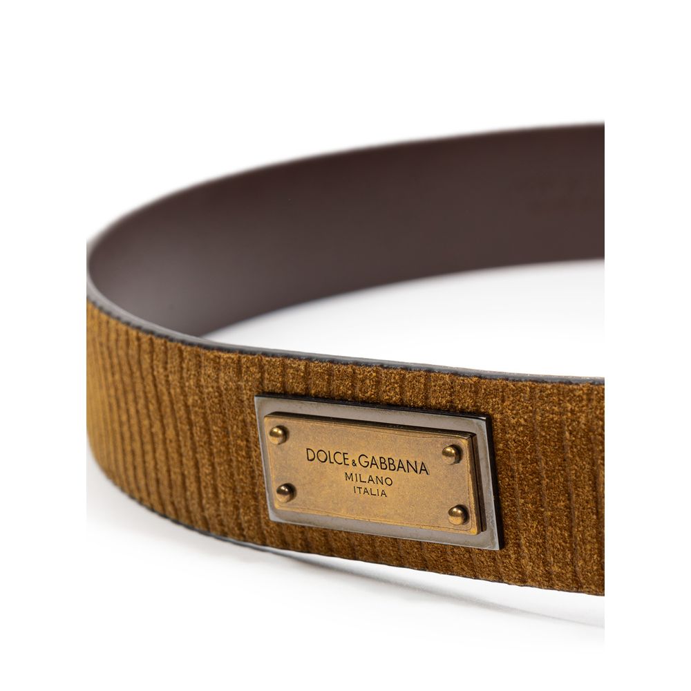 Dolce & Gabbana Brown Leather Regular Belt | Regal Royce