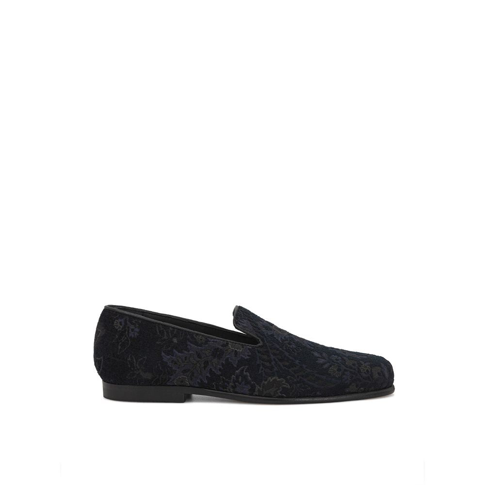 Etro Blue Leather Slip-On Loafers | Regal Royce